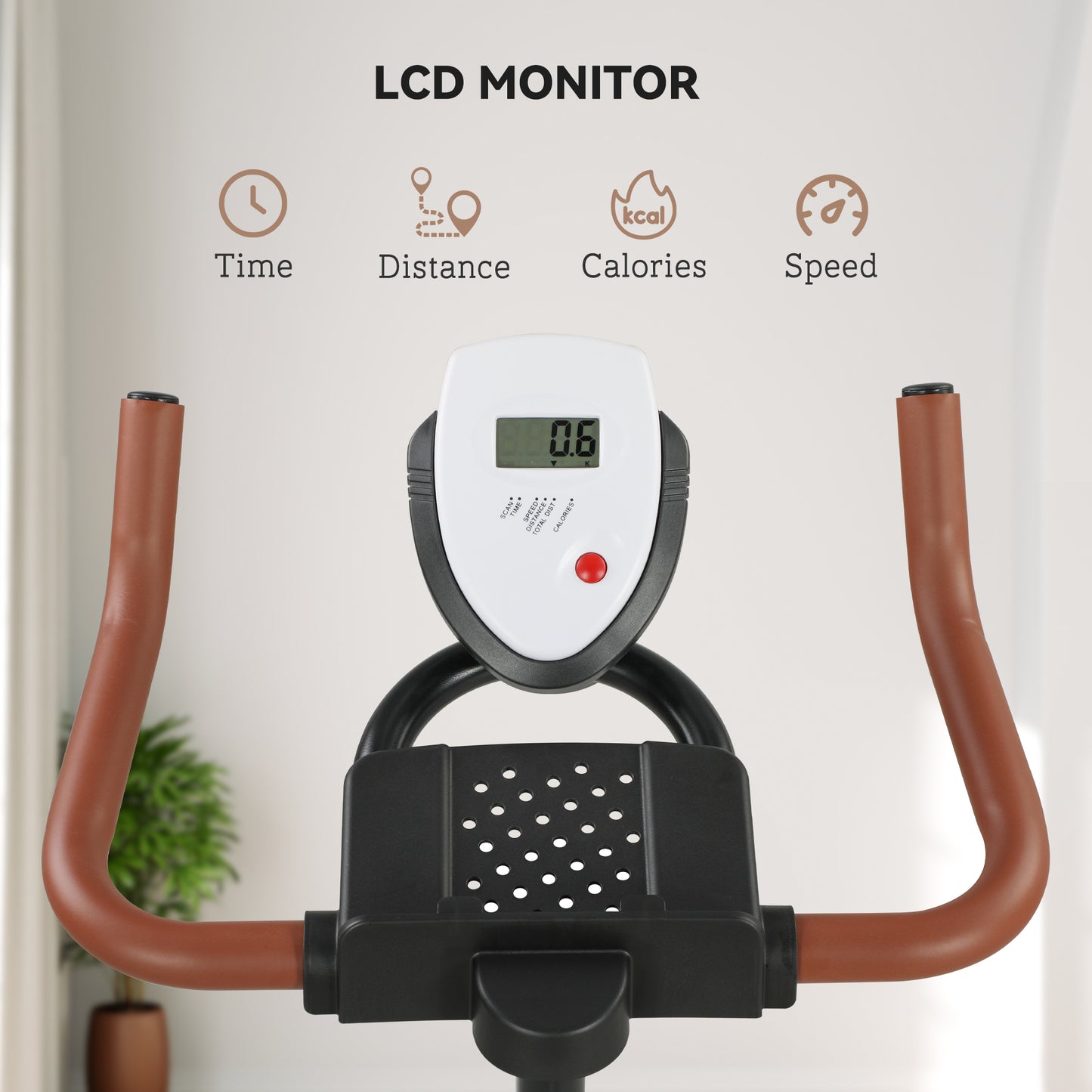 SPORTNOW Indoor Exercise Bike, Quiet Stationary Bike, Stylish Cycling Machine with Adjustable Seat and Resistance