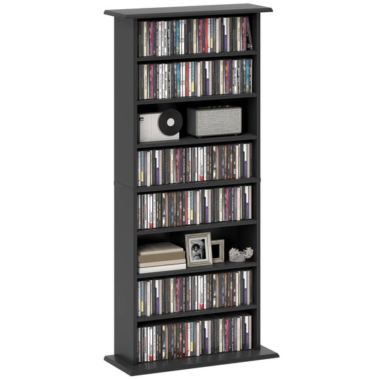 HOMCOM 360 CD/185 DVD/185 Blu-ray Storage Unit - Black