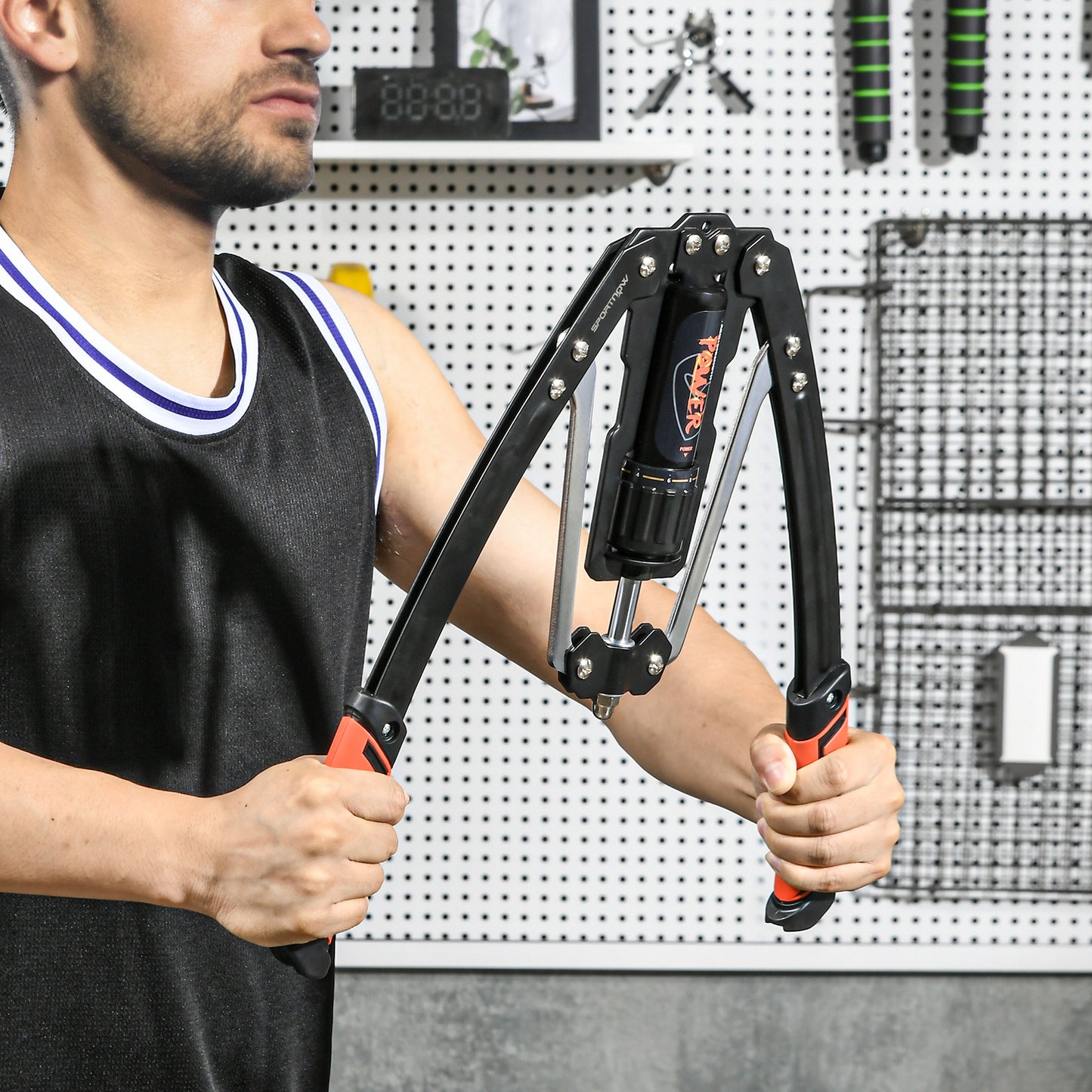 SPORTNOW Twister Arm Exerciser, Adjustable 22-440lbs, Chest Expander