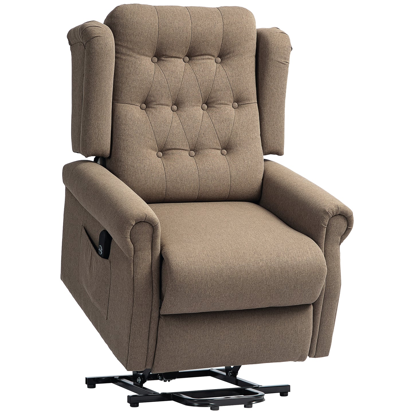 HOMCOM Power Lift Recliner Chair, Electric Lift Chair for Elderly Dark Brown