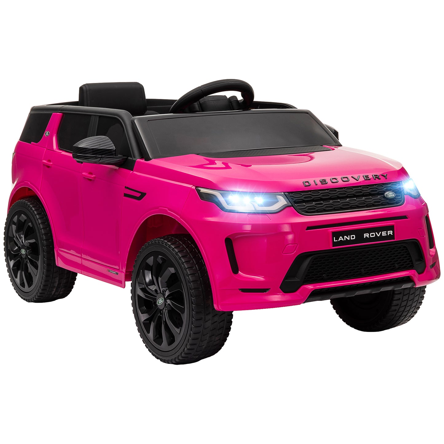 AIYAPLAY Land Rover Discovery Sport Licensed 12V Kids Ride on Car w/ Remote Control, Lights Music Horn, for 3-6 Years Pink