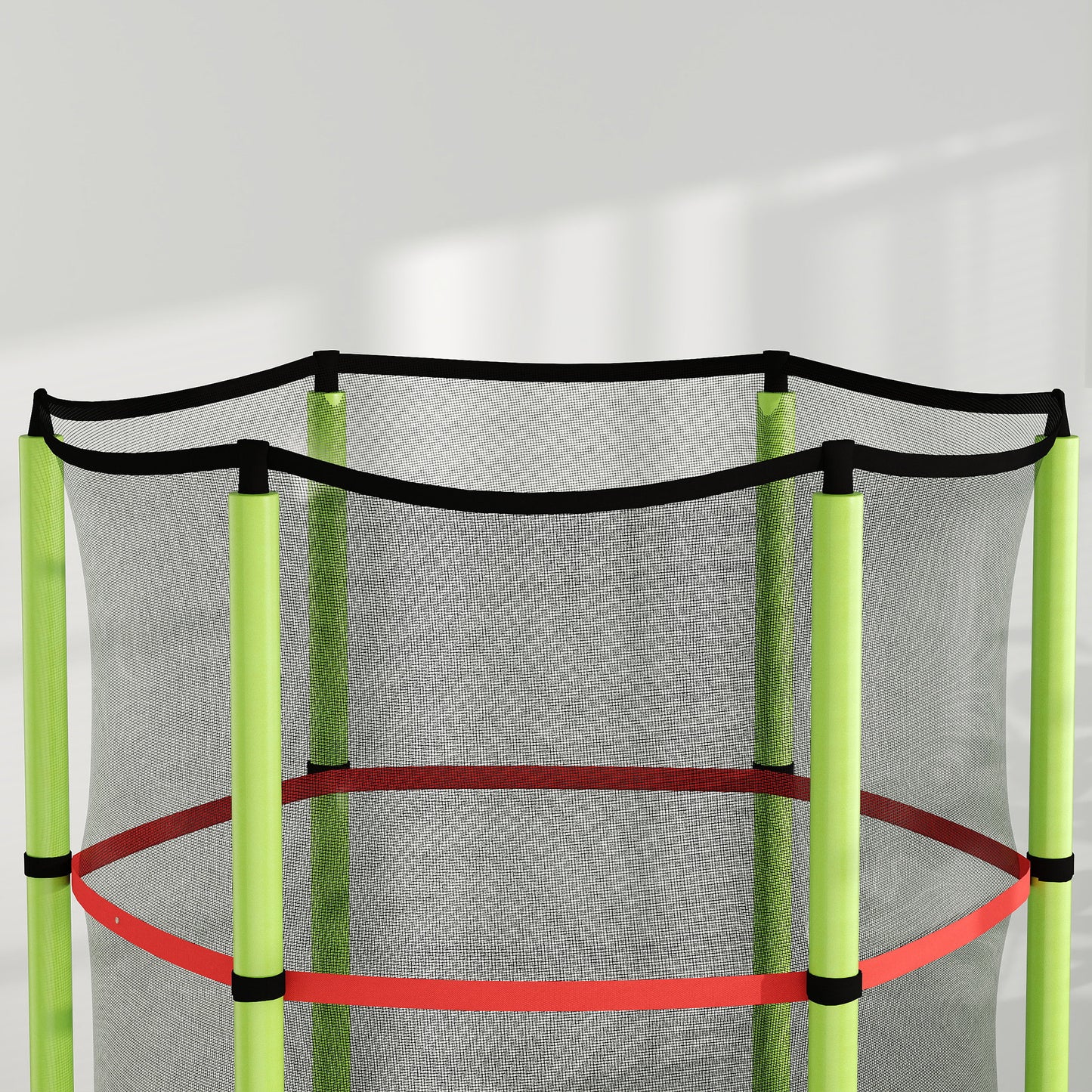 HOMCOM Kids Trampoline, with Enclosure Net, Steel Frame, for Ages 3-6 Years - Green
