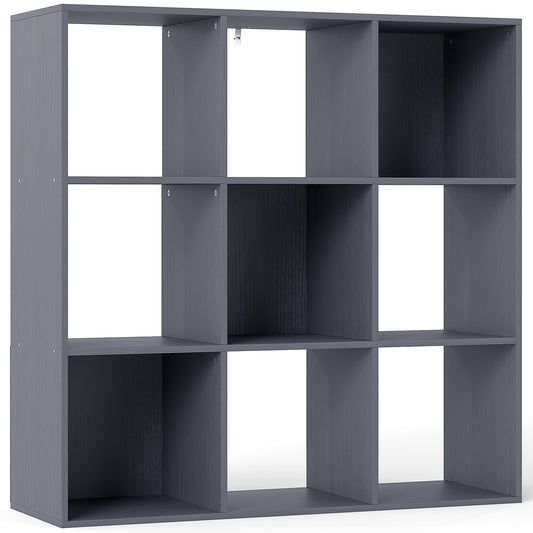 HOMCOM Nine-Cube Storage Shelf - Grey