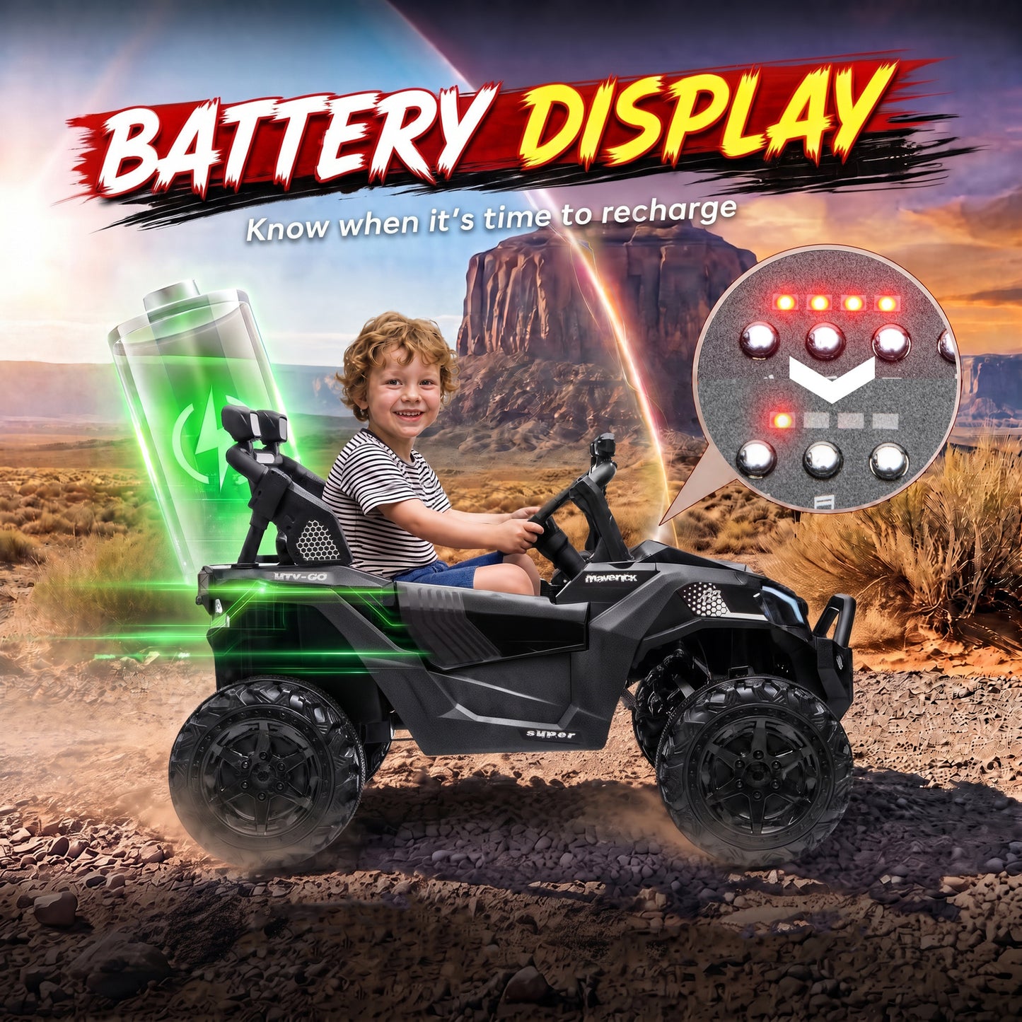 AIYAPLAY 24V 2 Seater Ride On Truck Car for Big Kids with Remote Control, Dual Motors, 4-Wheel Suspension for Ages 3-8, Black