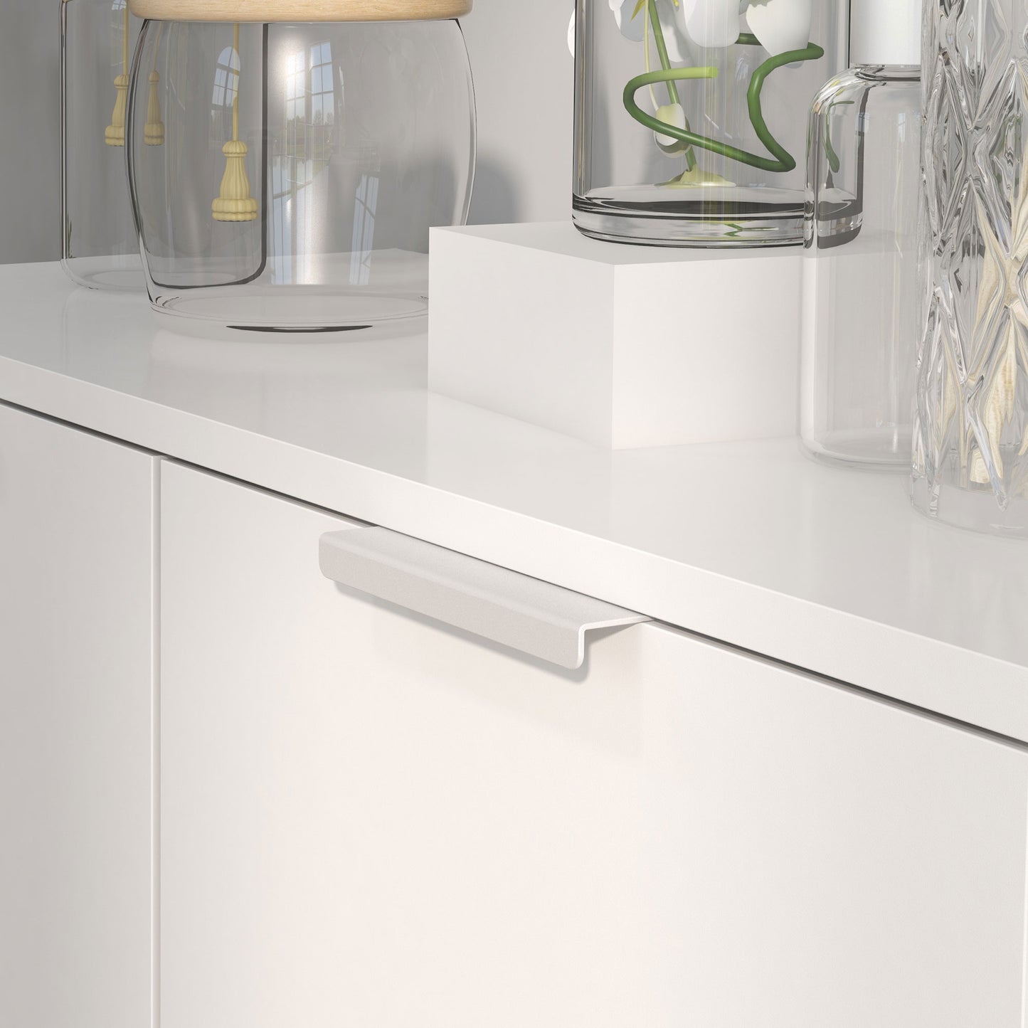HOMCOM Five-Shelf Shoe Storage Cupboard - White