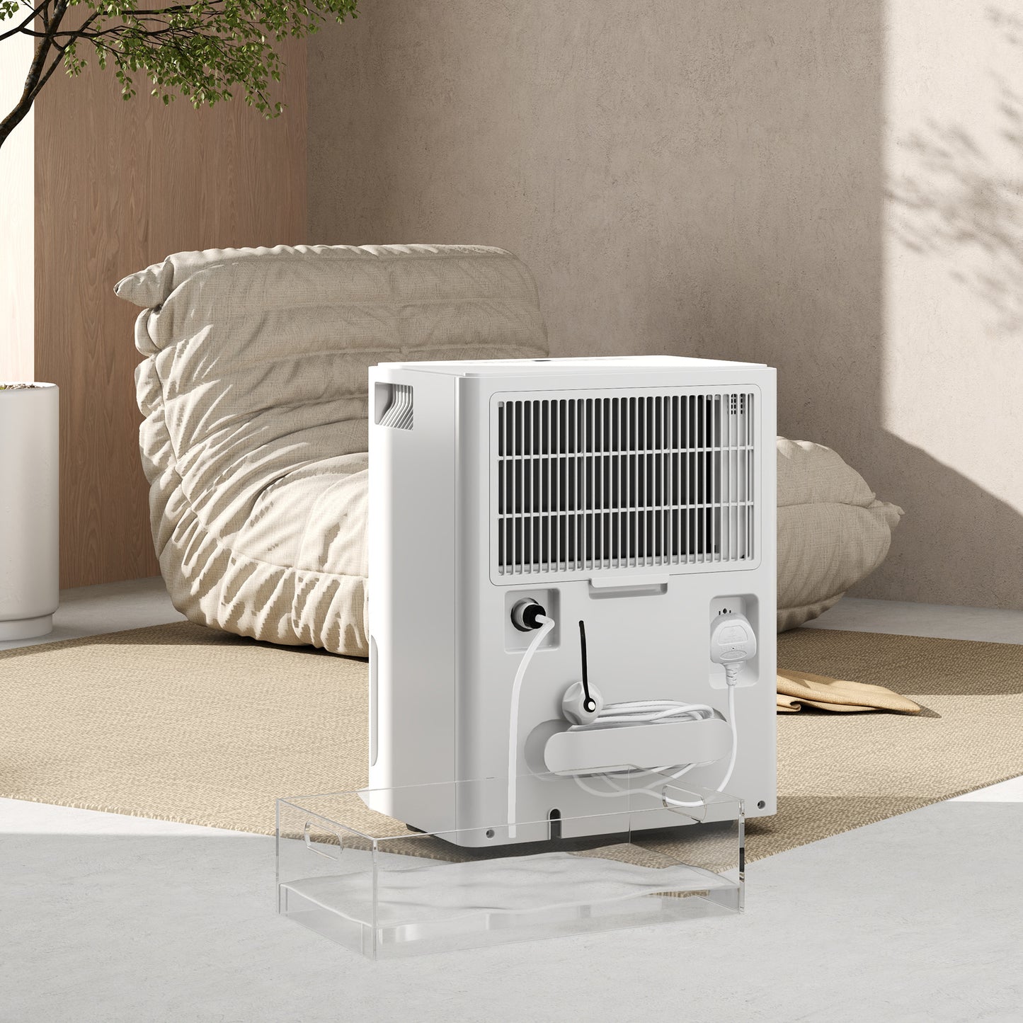 HOMCOM 30L Clothes Dryer Dehumidifier - White