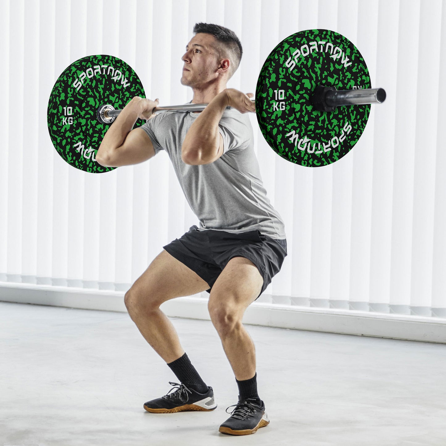 SPORTNOW Olympic Weight Plates Set, 10kg Rubber Discs, 2"/5cm Holes, Home Gym Use