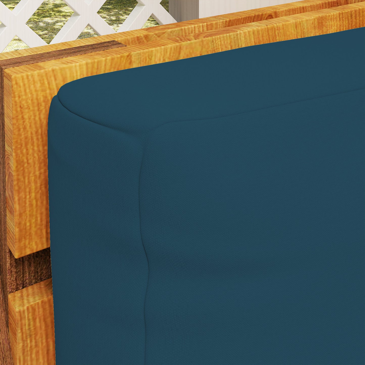 Outsunny 2 Seater Pallet Furniture Cushions Pallet Cushions, UPF20+ 220gsm Fabric, 20 cm Thick Outdoor Seat Pads, Navy Blue