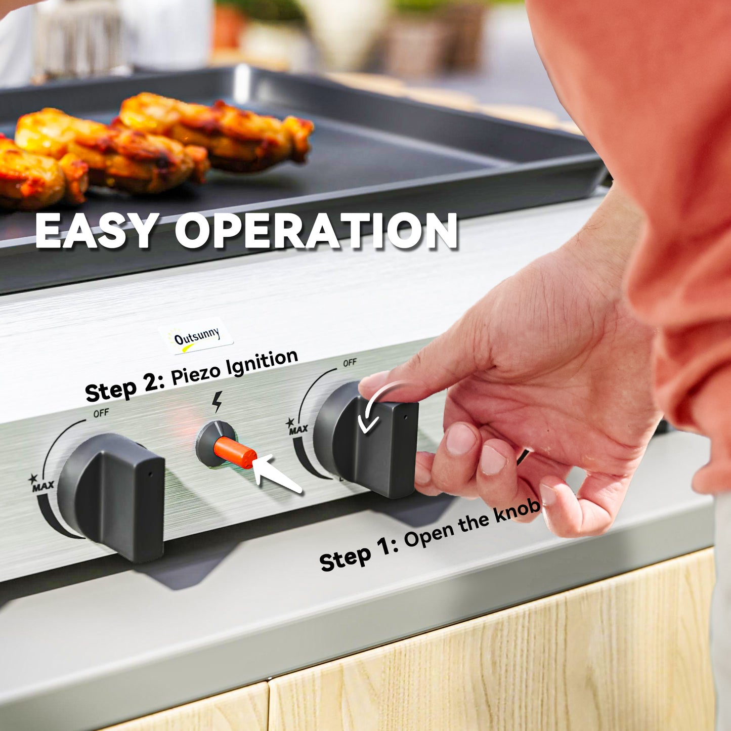 Outsunny Four Burner Portable Gas Grill