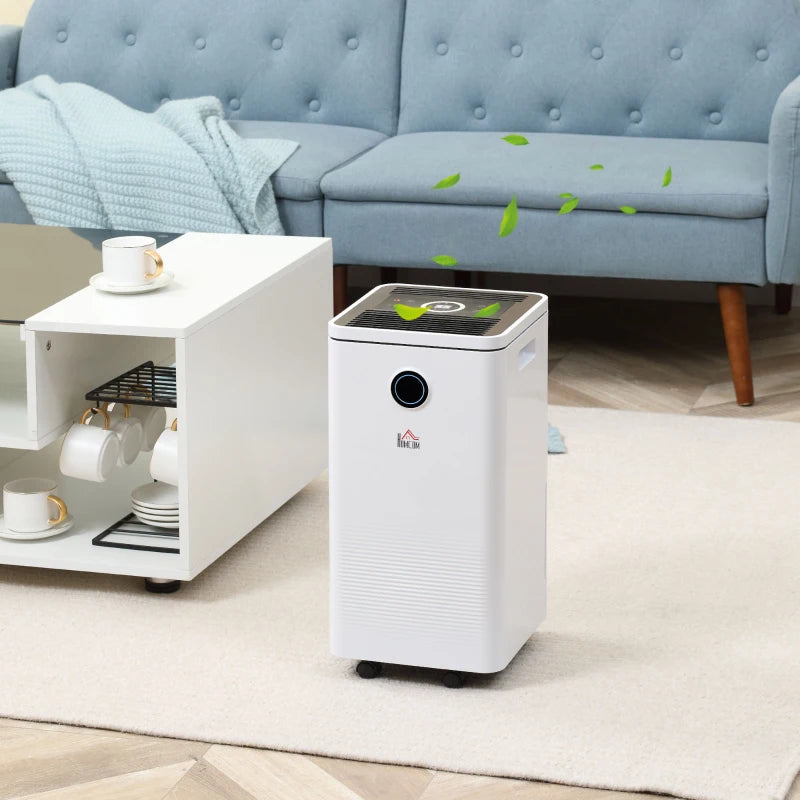 HOMCOM 10L/Day 2500ML Portable Quiet Dehumidifier with WiFi Smart App Control