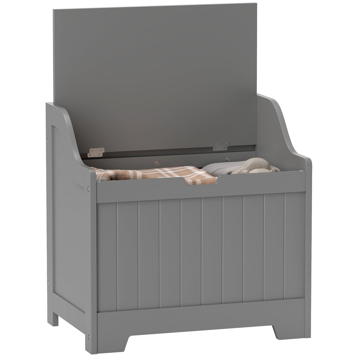 HOMCOM 61L Home Storage Chest - Grey