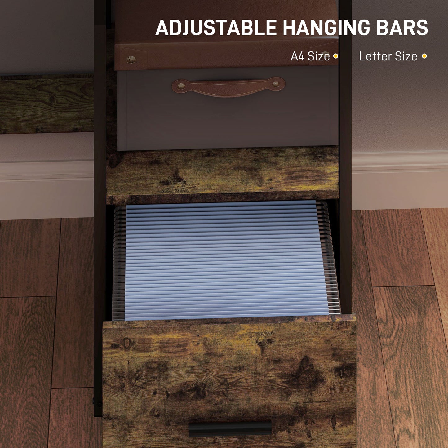 HOMCOM L Shaped Desk, Computer Desk with Liftable Desktop, Rustic Brown