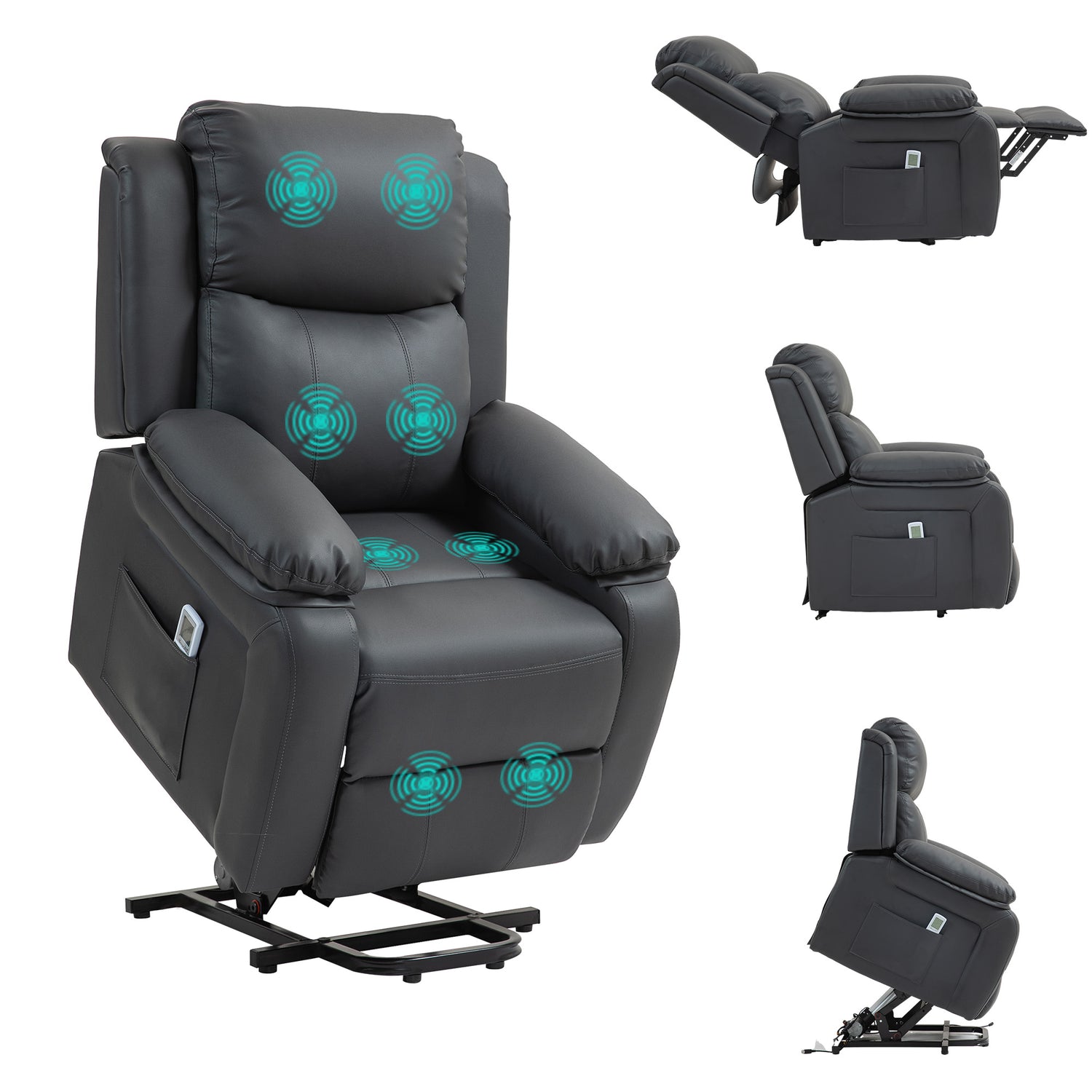 HOMCOM Electric Power Lift Recliner Chair Vibration Massage Reclining mhstar.co.uk HOMCOM Electric Power Lift Recliner Chair Vibration Massage Reclining mhstar.co.uk