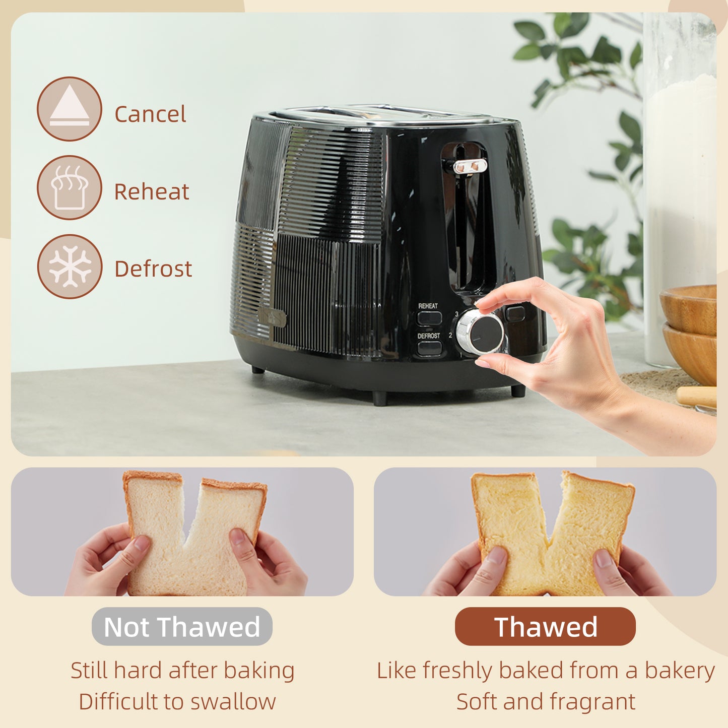 HOMCOM Kettle & Toaster Set, 1.7L 3000W Fast Boil, 2 Slice, 7 Browning Levels, Defrost, Reheat, Black