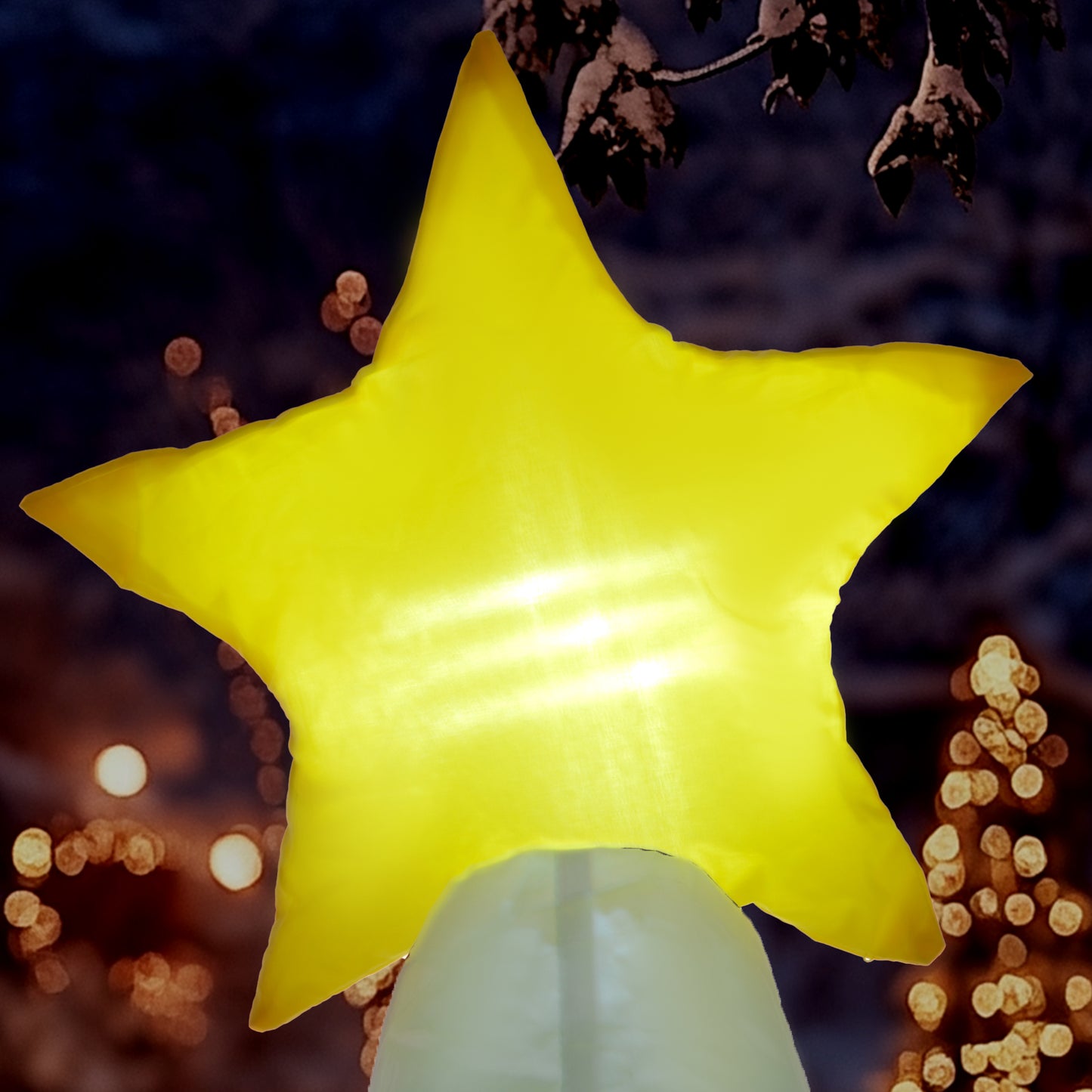 HOMCOM 7ft Christmas Inflatable Decoration Santa Claus and Christmas Tree with Rotating Magic Ball Light