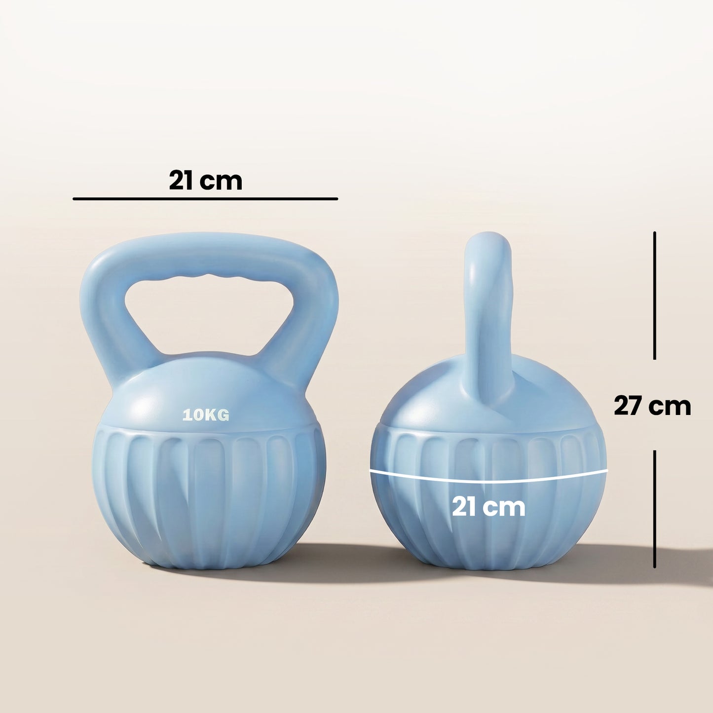 SPORTNOW Kettlebell for Strength Training Kettle Bell with Non-Slip Handle 10 kg Blue