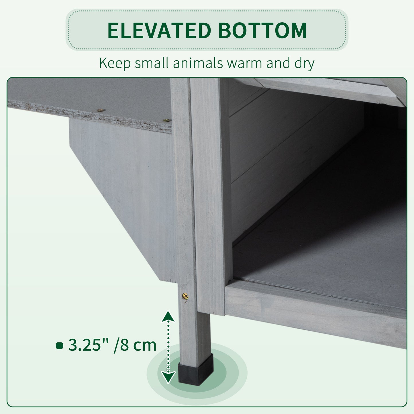 PawHut 2-Story Indoor or Outdoor Cat House W/ Escape Door Cat Shelter White