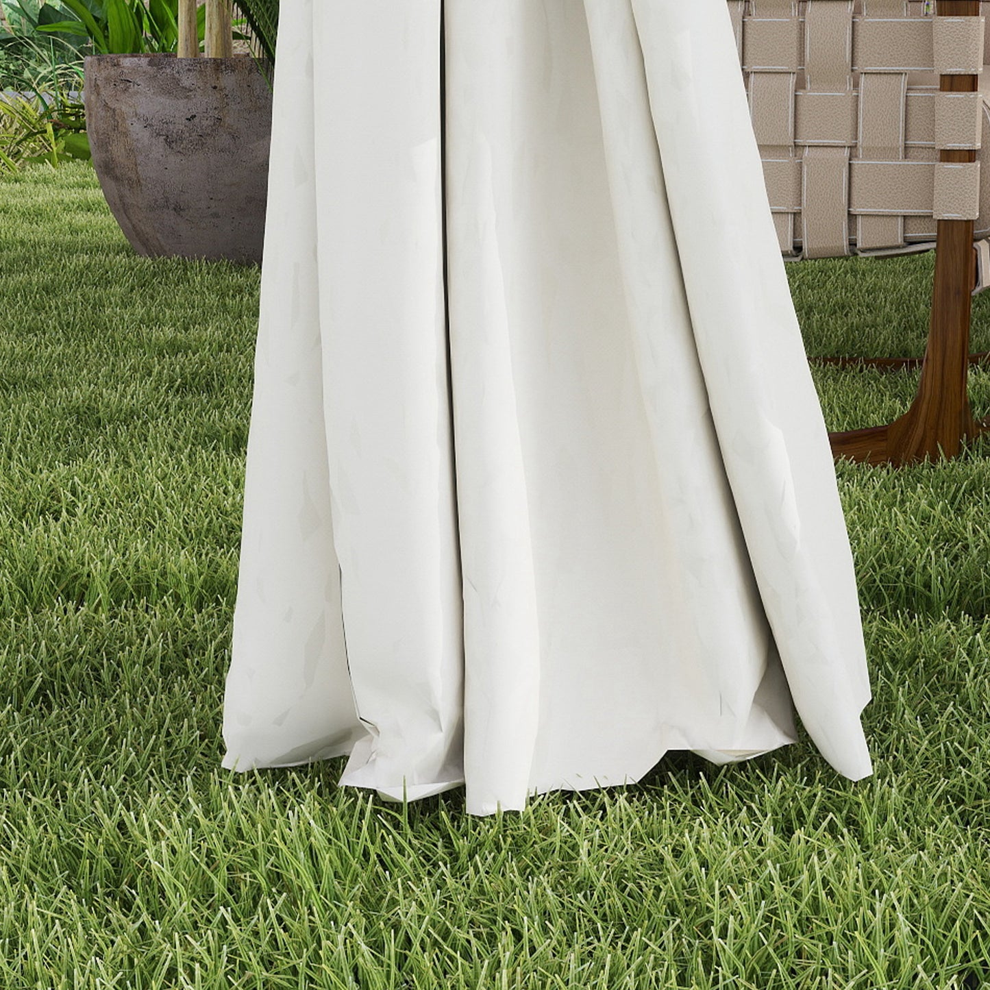 Outsunny 3 x 4m Garden Gazebo with Sides, Double Roof Metal Gazebo, Outdoor Gazebo Canopy Shelter for Patio, Deck, Cream White