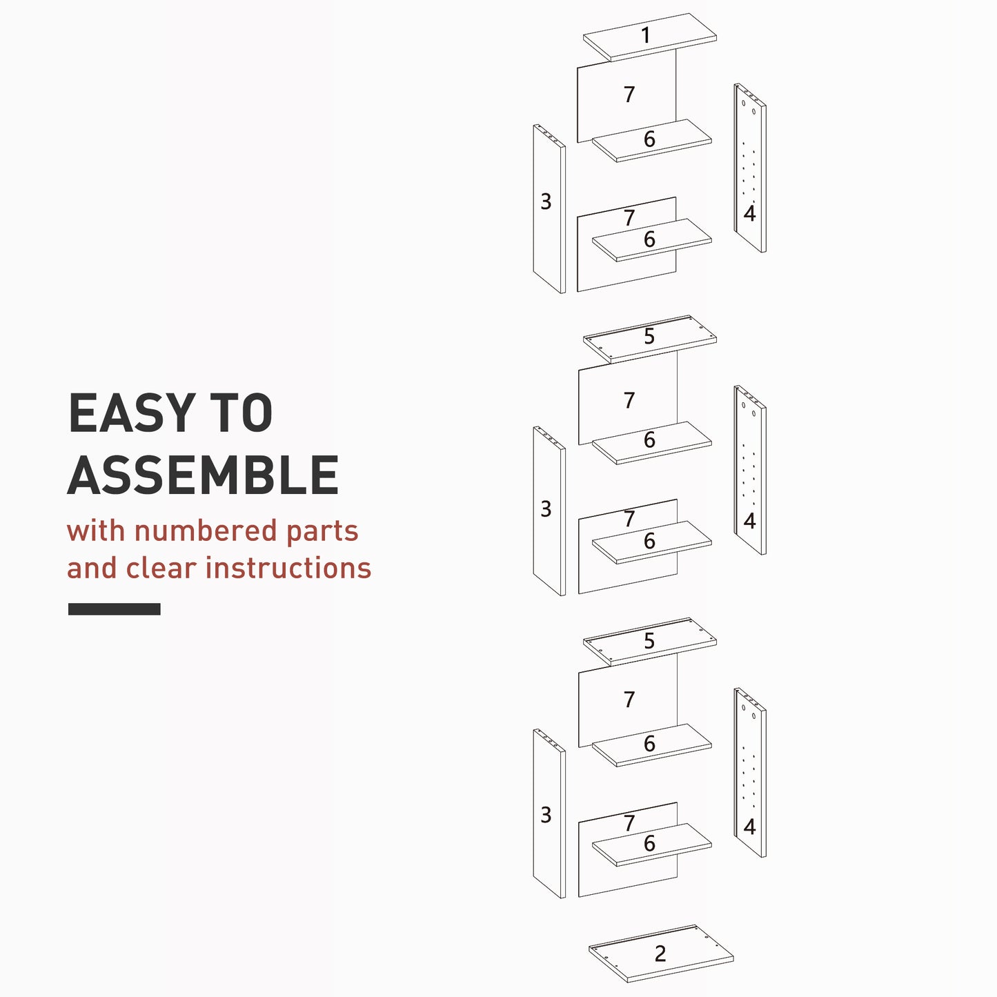 HOMCOM 260 CD/120 DVD Storage Unit - White