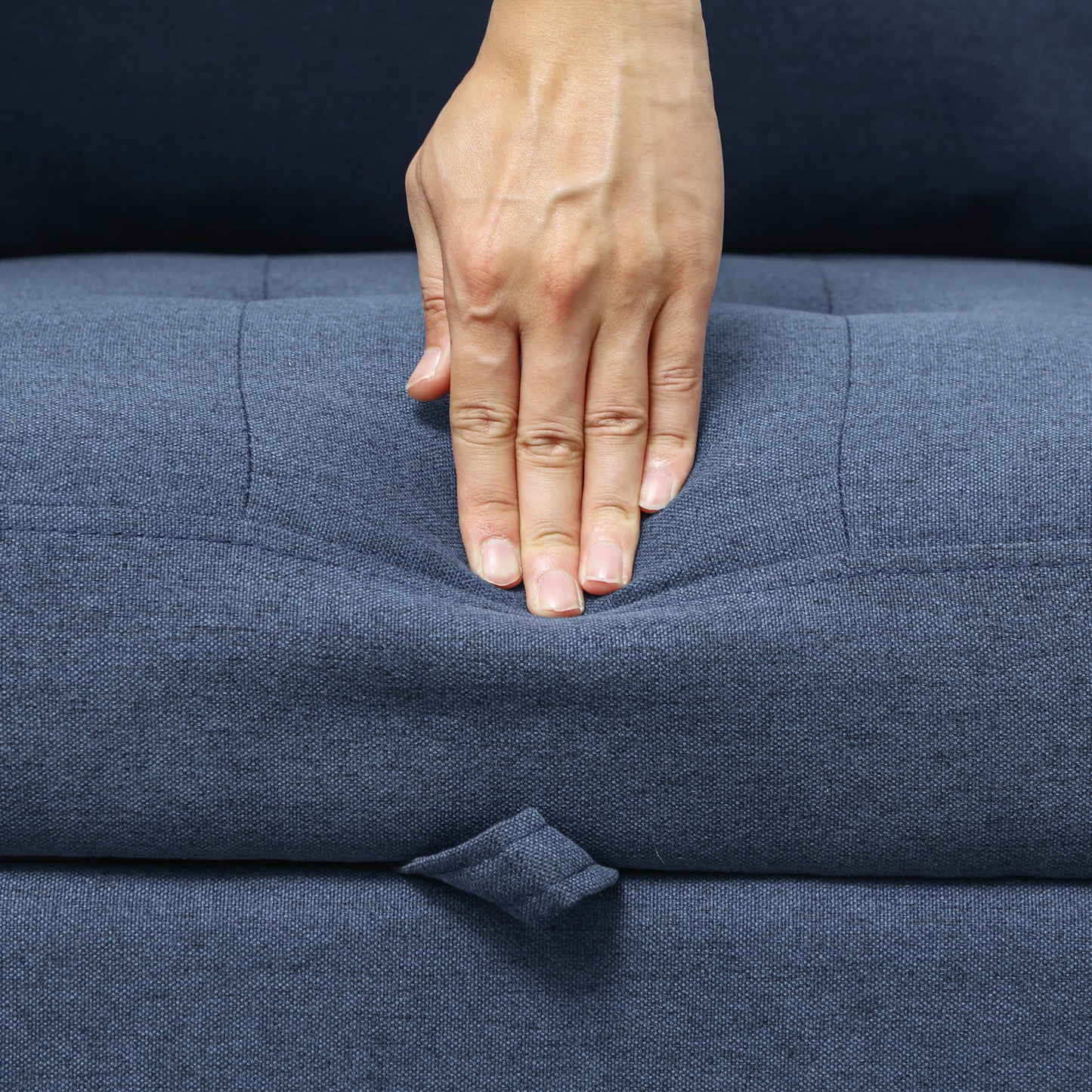 HOMCOM 3-In-1 Chair Bed, Convertible Sleeper Chair with Adjustable Backrest, Pillow and Footrest for Living Room, Blue