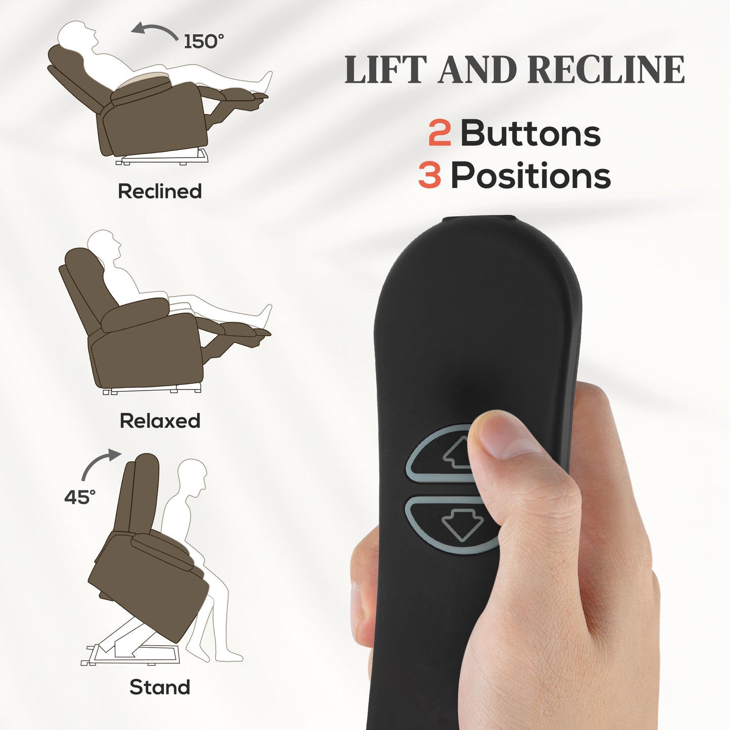 HOMCOM Power Lift Recliner Chair, Electric Lift Chair for Elderly Dark Brown