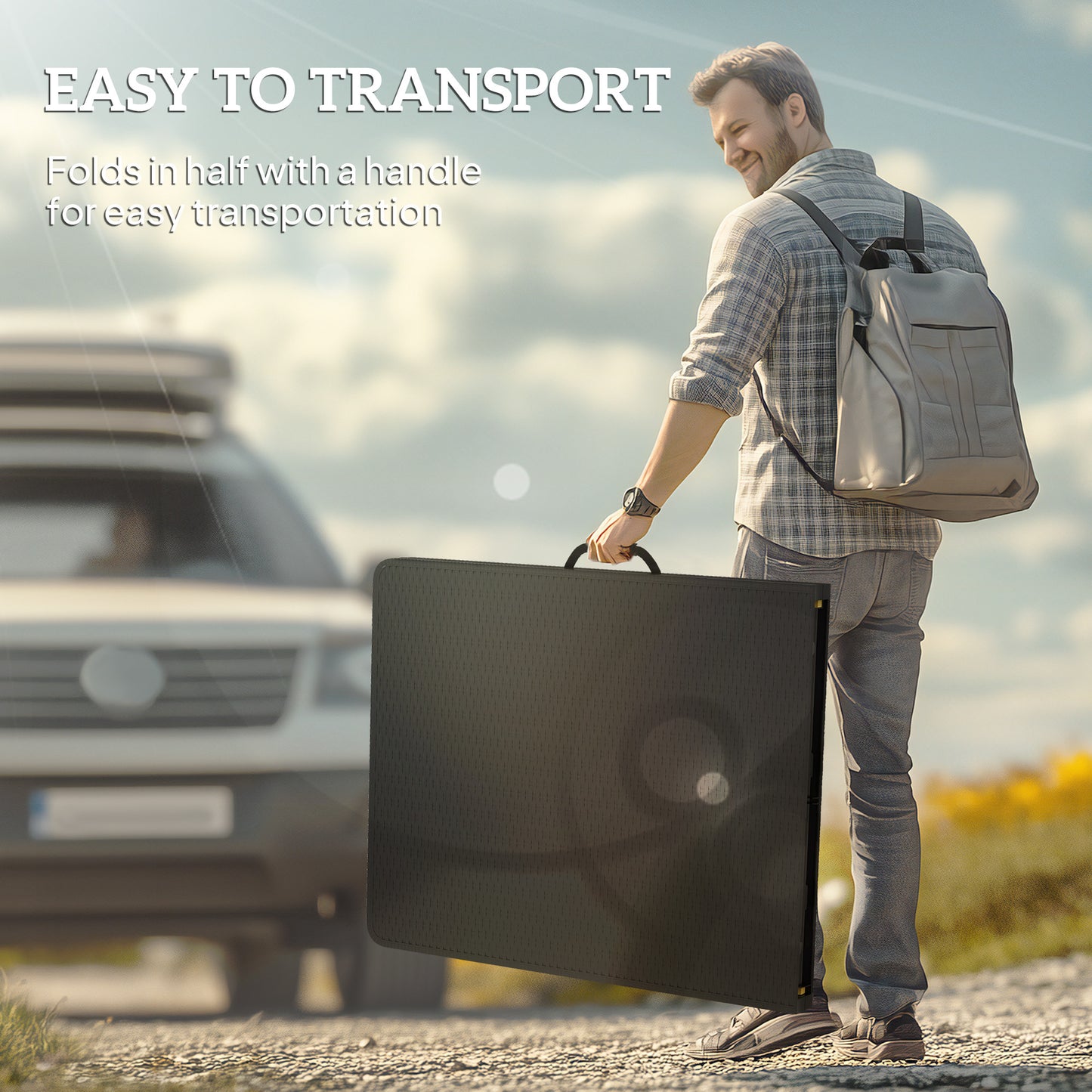 Outsunny Folding Picnic Table & Bench Set, Rattan Effect Portable Camping Table & Chairs with Handles, for Indoor/Outdoor, Black