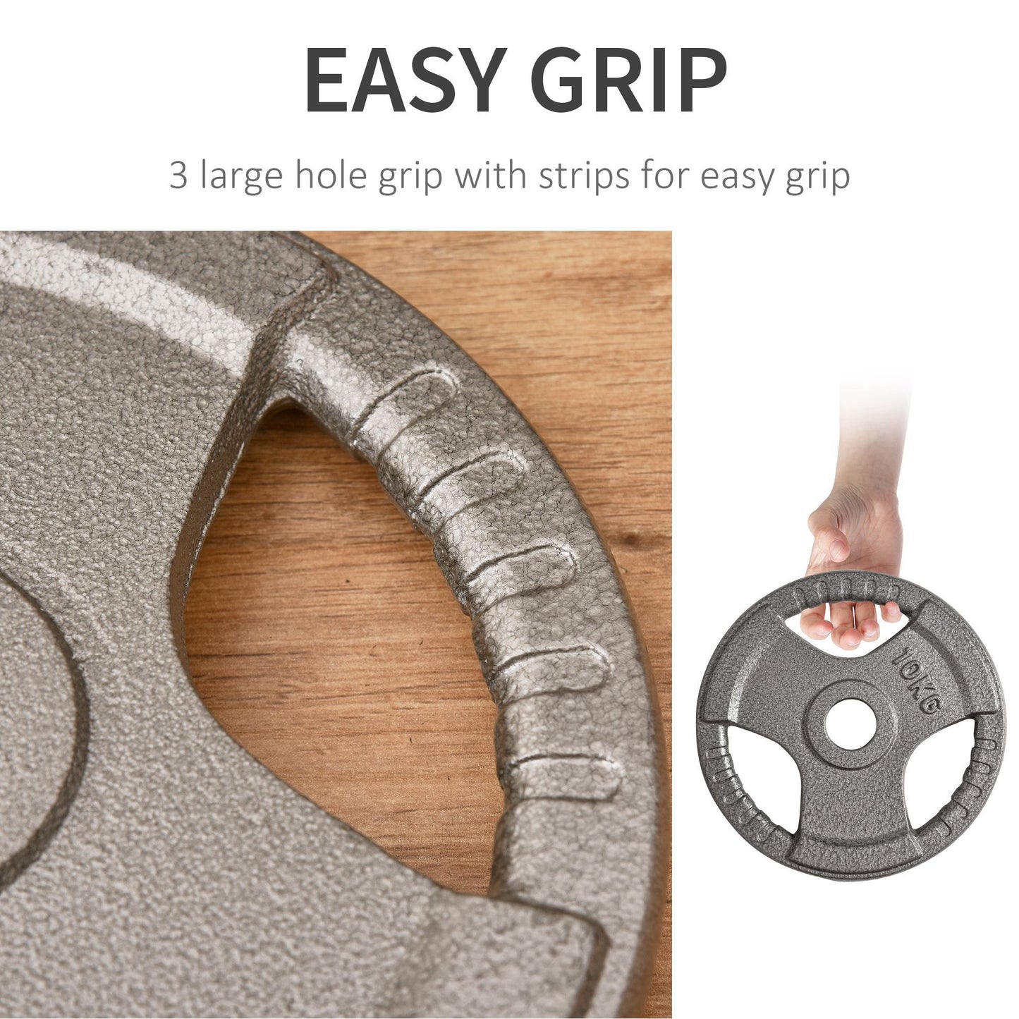 HOMCOM Olympic Weight Plates Sets for Strength and Crossfit and Weightliftin Training