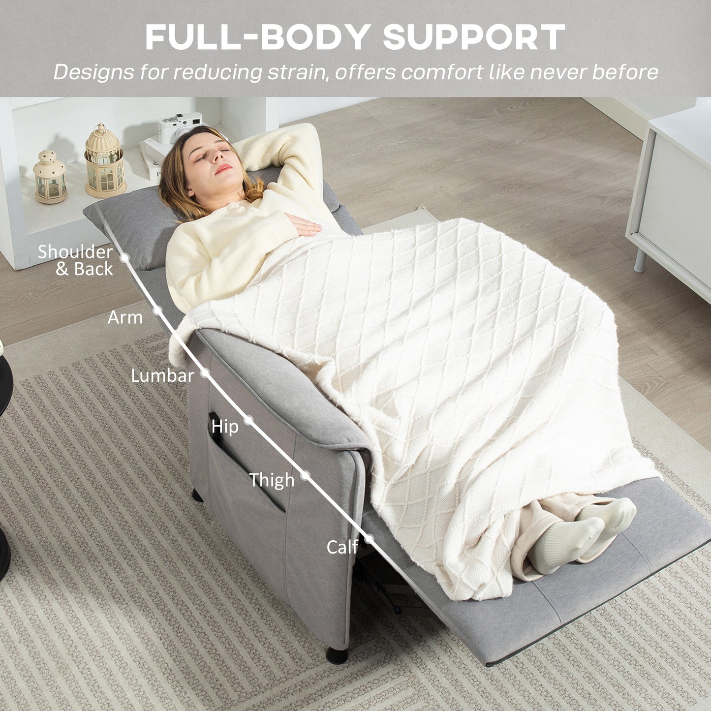 HOMCOM Power Lift Recliner Chair, Reclining Chair with Remote, Pocket Springs, Silent Motor and Side Pockets, Grey