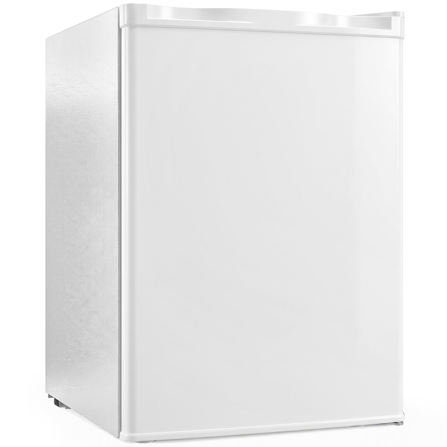 HOMCOM 73 L Mini Fridge with Chiller Box, Single Door Compact Refrigerator, Adjustable Thermostat, Reversible Door, White