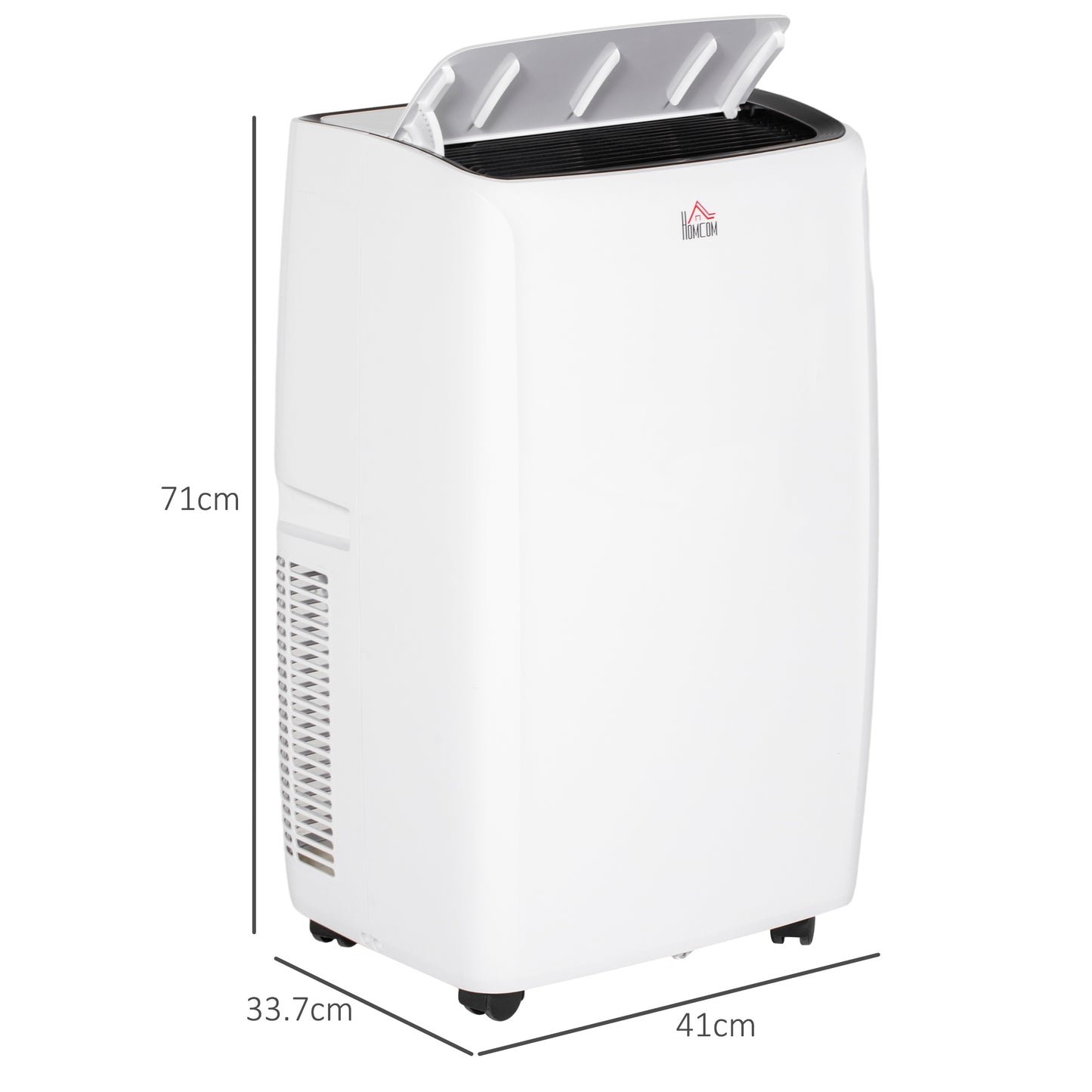 HOMCOM 14,000 BTU Mobile Air Conditioner for Room up to 40m with Dehumidifier Sleep Mode 24H Timer On/off Wheels