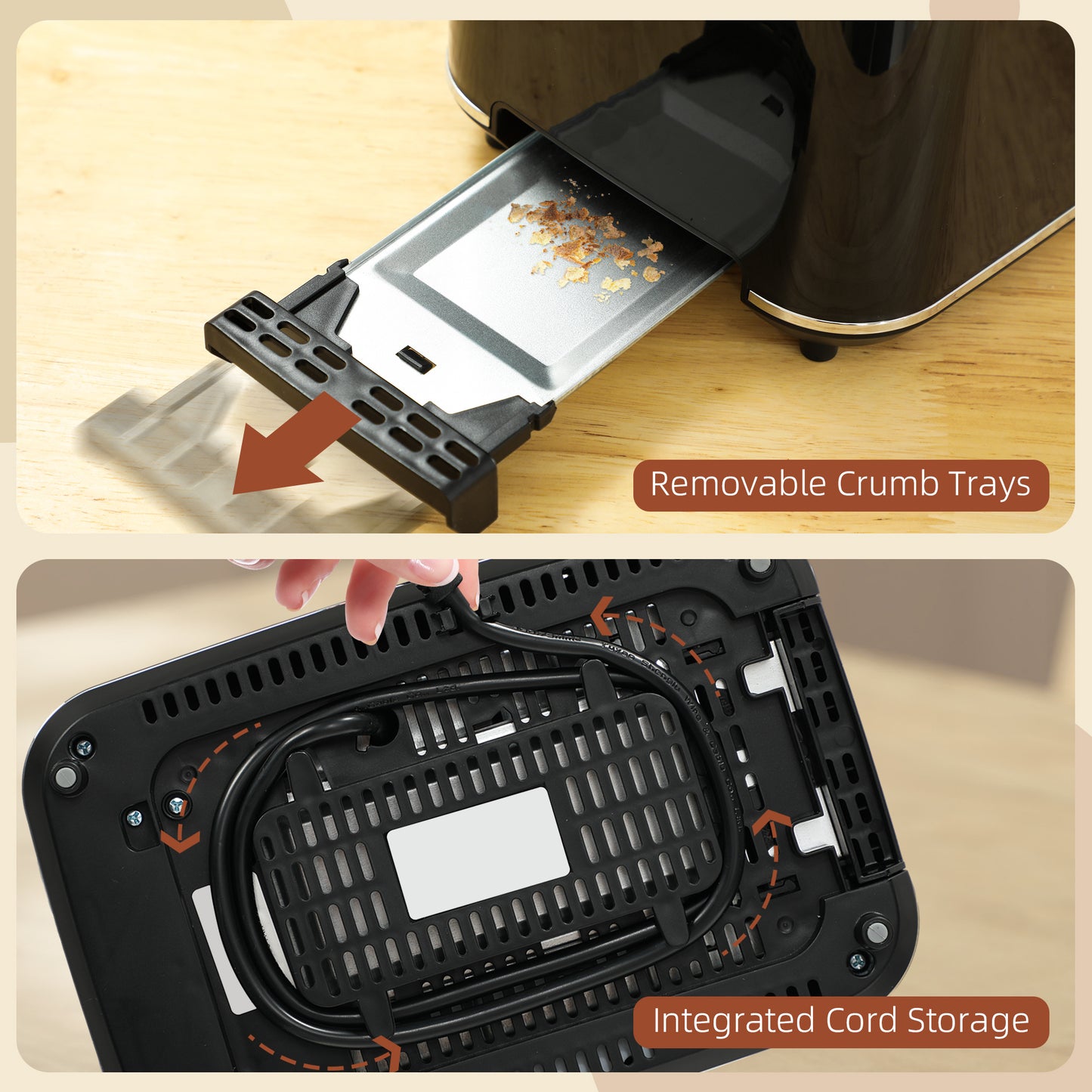 HOMCOM Kettle and Toaster Set, 1.5L 3000W Fast Boil Kettle with Insulation & 2 Slice Toaster Kitchen