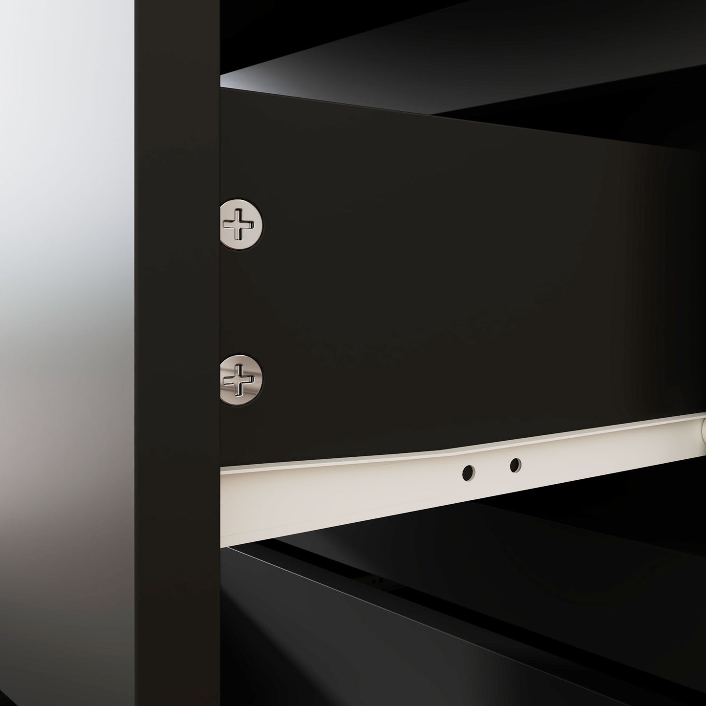 HOMCOM Chest of Drawers, 4-Drawer Storage Cabinets, Modern Dresser, Storage Drawer Unit for Bedroom - Black