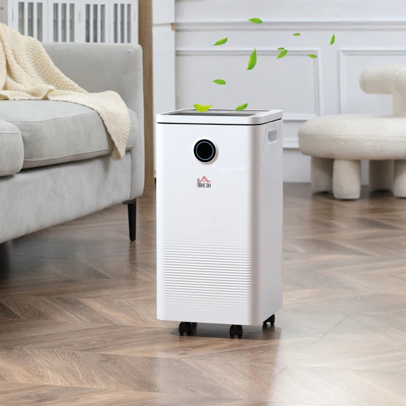 HOMCOM 10L/Day 2500ML Portable Quiet Dehumidifier with WiFi Smart App Control