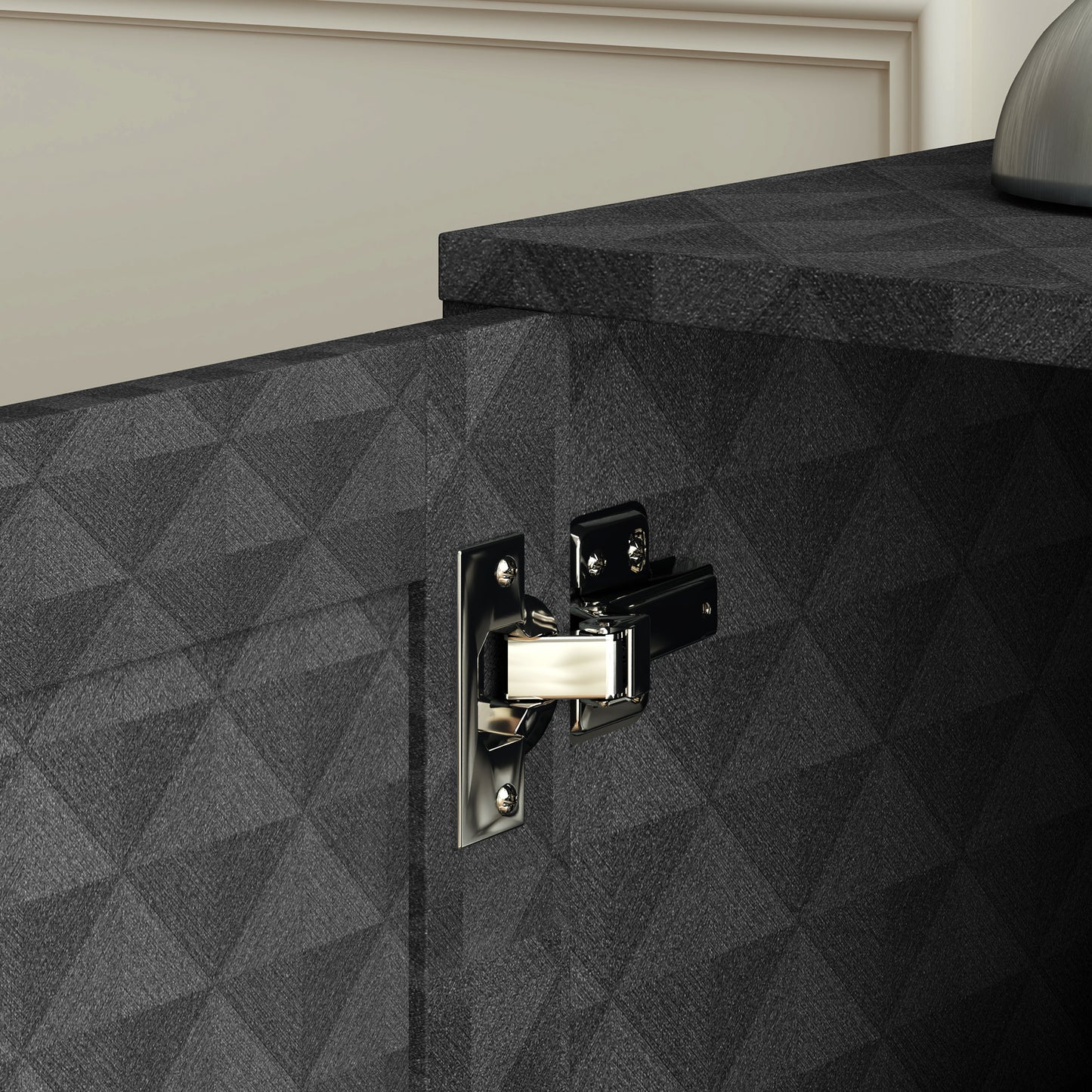 HOMCOM Sideboard with Adjustable Shelf, Freestanding Sideboard Storage Cabinet with Open Compartment and 2 Drawers, Black