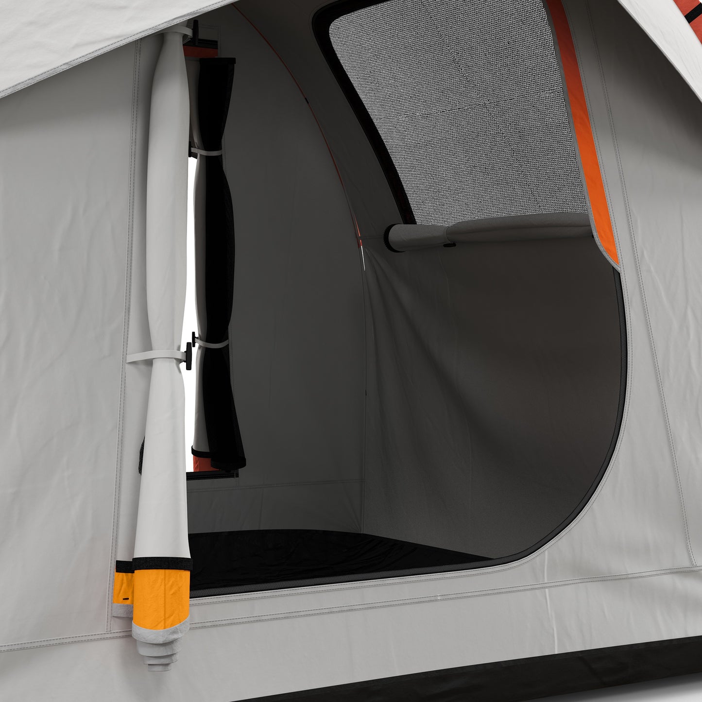 Outsunny SUV Car Tent for Camping, Waterproof PU2000mm, 5 Man Tailgate Tent, 2.4 x 2.1 m, Grey and Orange