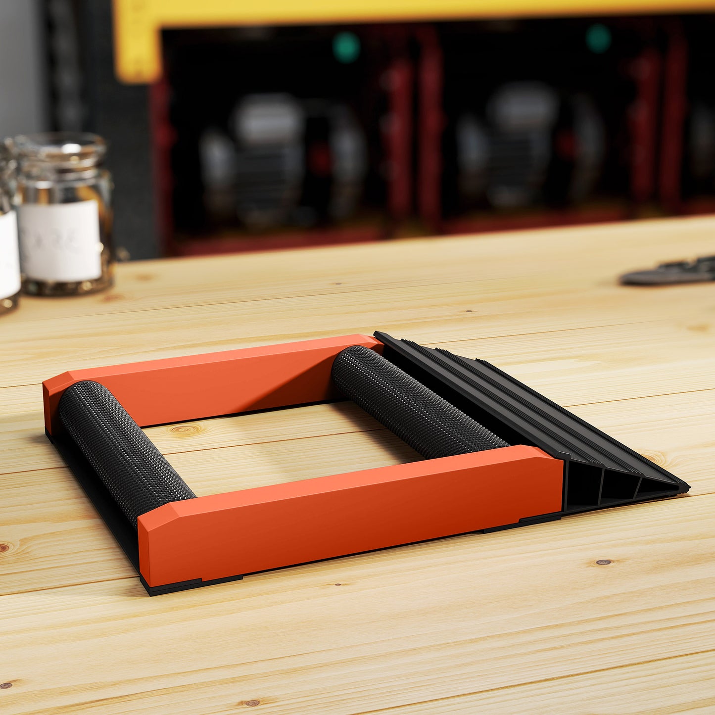 HOMCOM Motorcycle Wheel Cleaning Roller Stand, Aluminum Frame for Tyre Cleaning & Chain Lubrication, Fits <180mm Tyres & <500lb Bikes, Black