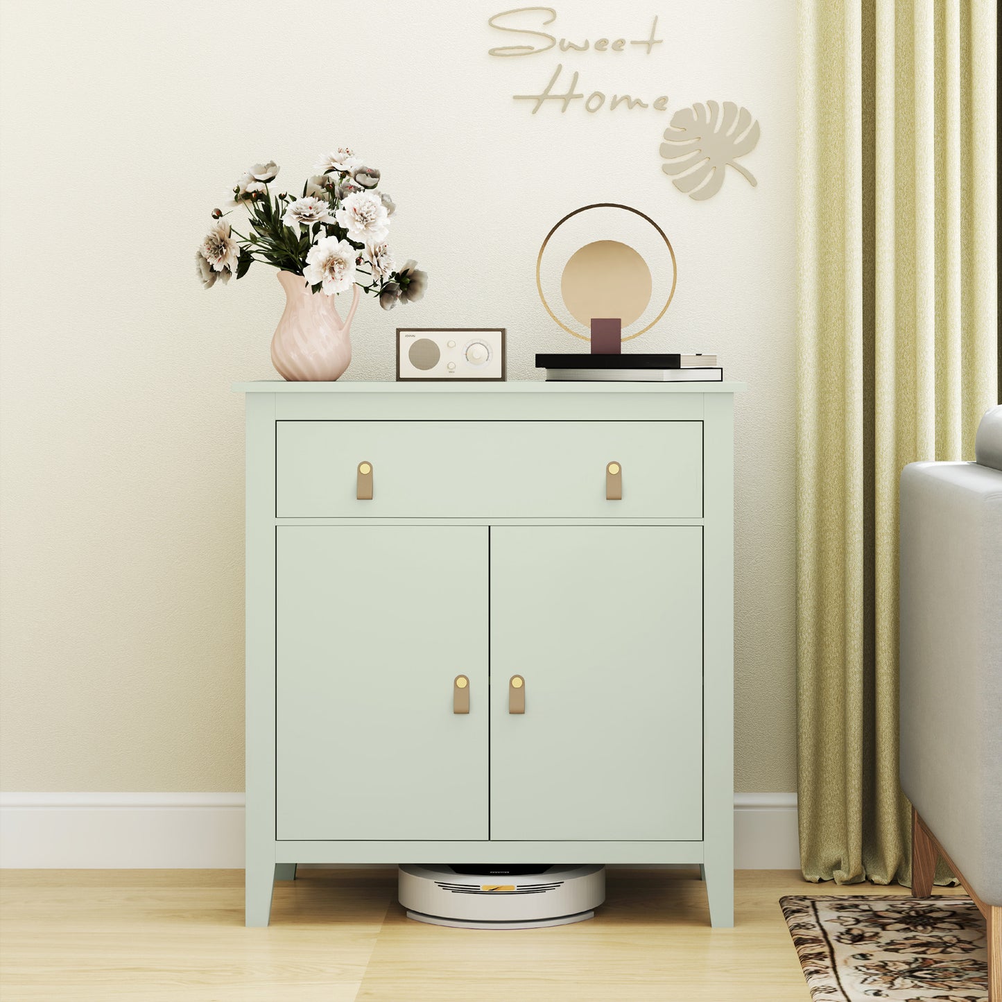 HOMCOM Sideboard for Living Room - Light Green