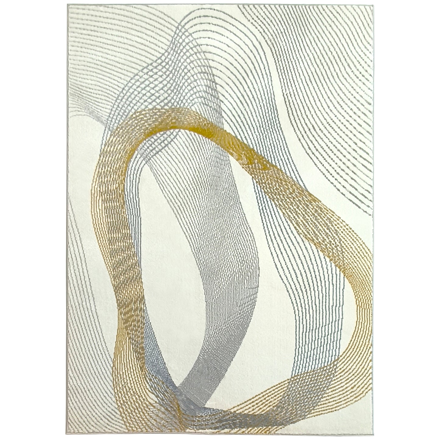 HOMCOM Modern Area Rug, Machine Washable, Allergy-Friendly, for Living Room, Bedroom, Dining Room, Home Office, 230x160 cm, Cream White