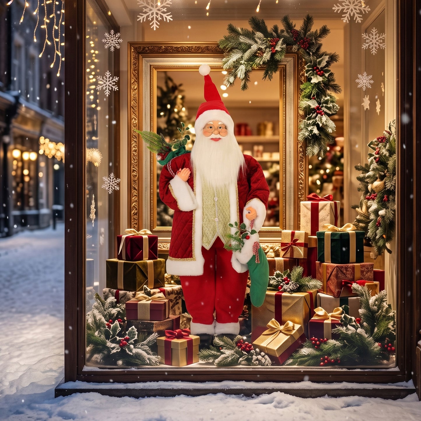 HOMCOM 4ft Life Size Singing Dancing Santa Claus, 120 cm Standing Musical Animated Santa
