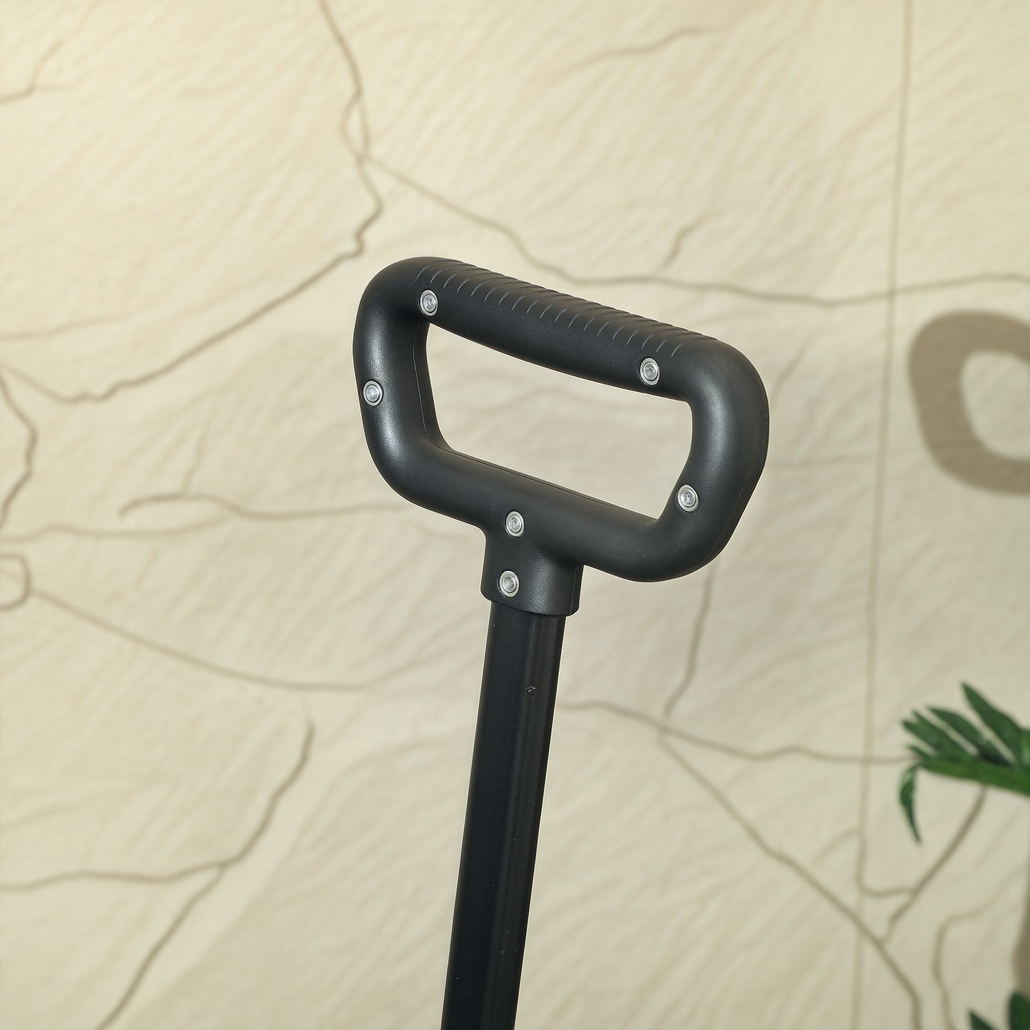 Outsunny Folding Trolley, 150L Collapsible Wagon with Openable Sides, Adjustable Handle, Brakes for Shopping, Camping, Beach, Garden, Black