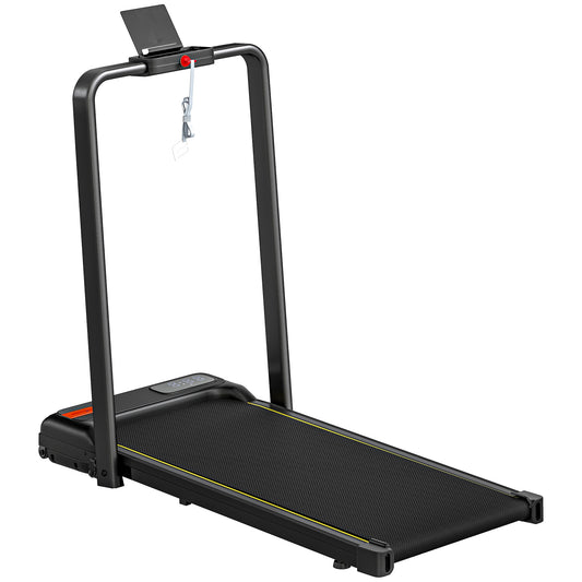 SPORTNOW Folding Treadmill Walking Pad, 2HP Portable Under Desk Treadmill with Handle, Running Jogging Walking Machine