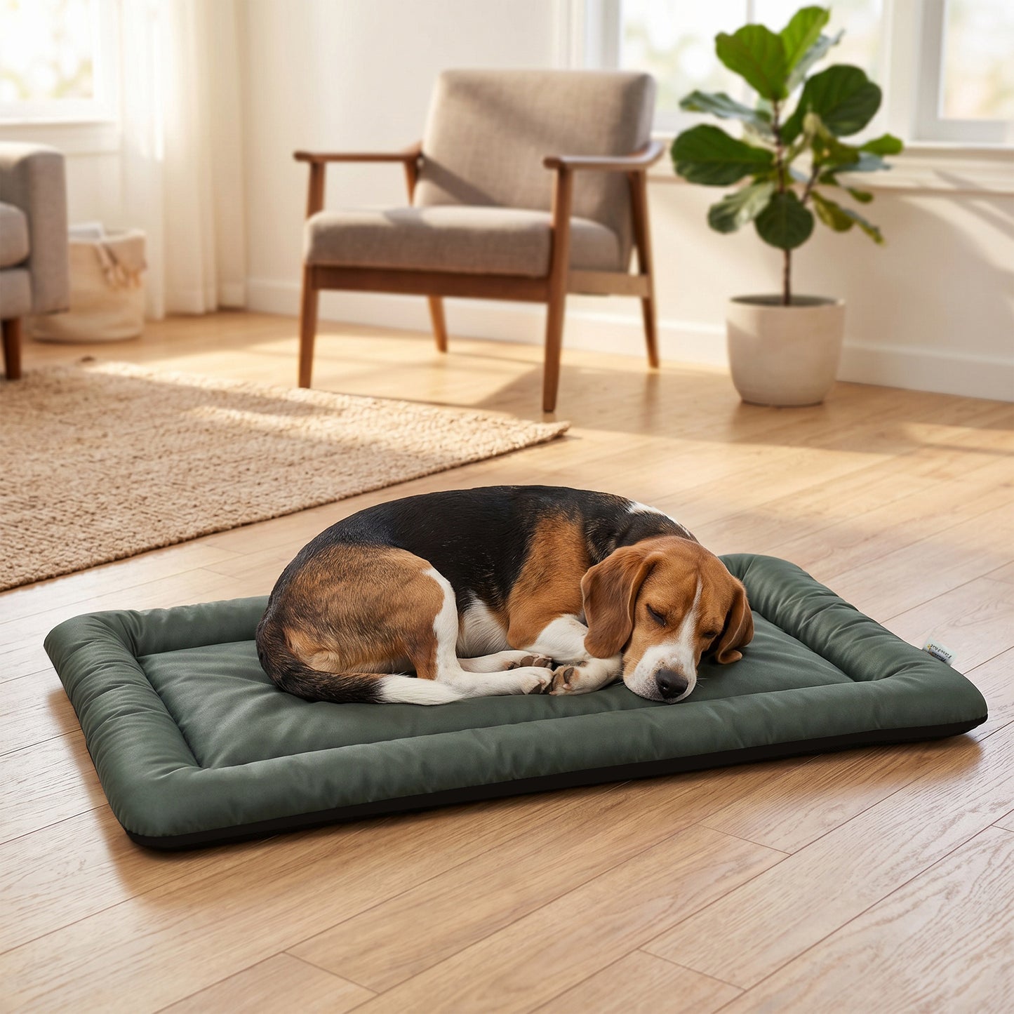 PawHut Waterproof Dog Bed, Foldable Pet Bed with Anti-Slip Bottom, Machine Washable for Medium and Large Dogs, 110 x 68 x 6 cm