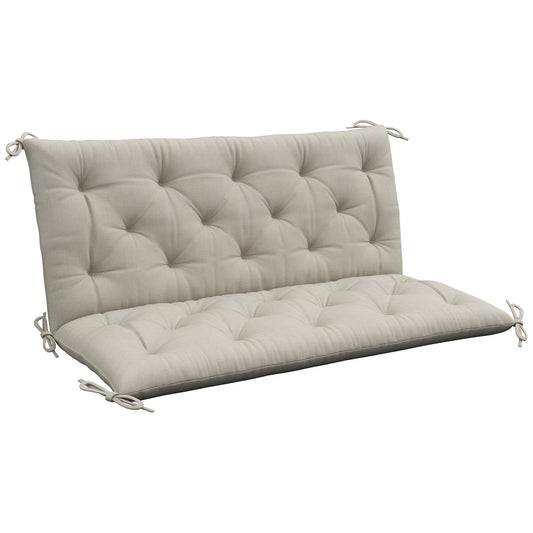 Outsunny Garden Bench Cushion, 2 Seater Swing Chair Cushion, Seat Pad for Indoor and Outdoor Use, 110 x 120 cm