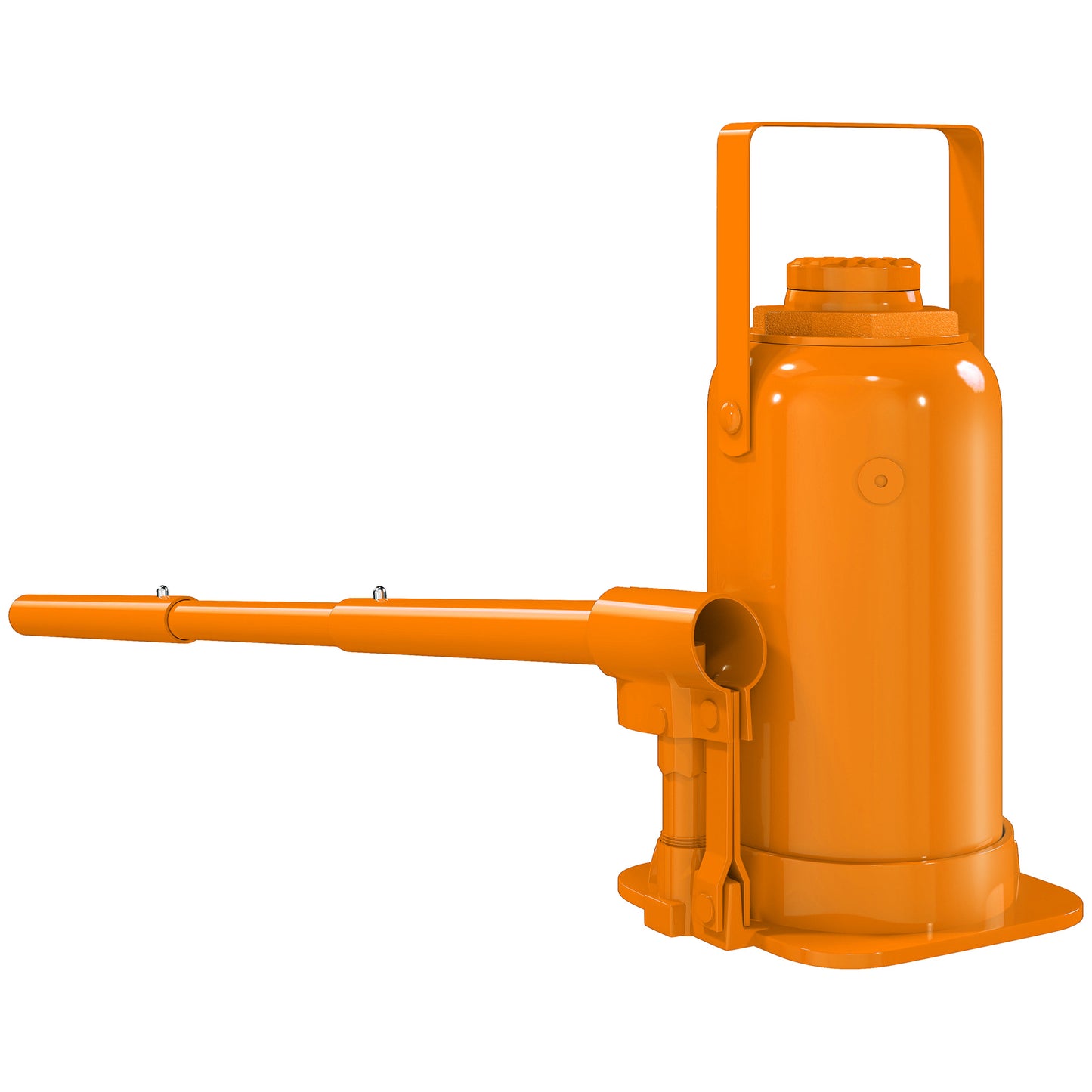 HOMCOM 12 Tonne Hydraulic Bottle Jack, 19-37 cm Lift Range, Heavy Duty with Saddle & 3-Section Handle for Cars & Trucks, Orange