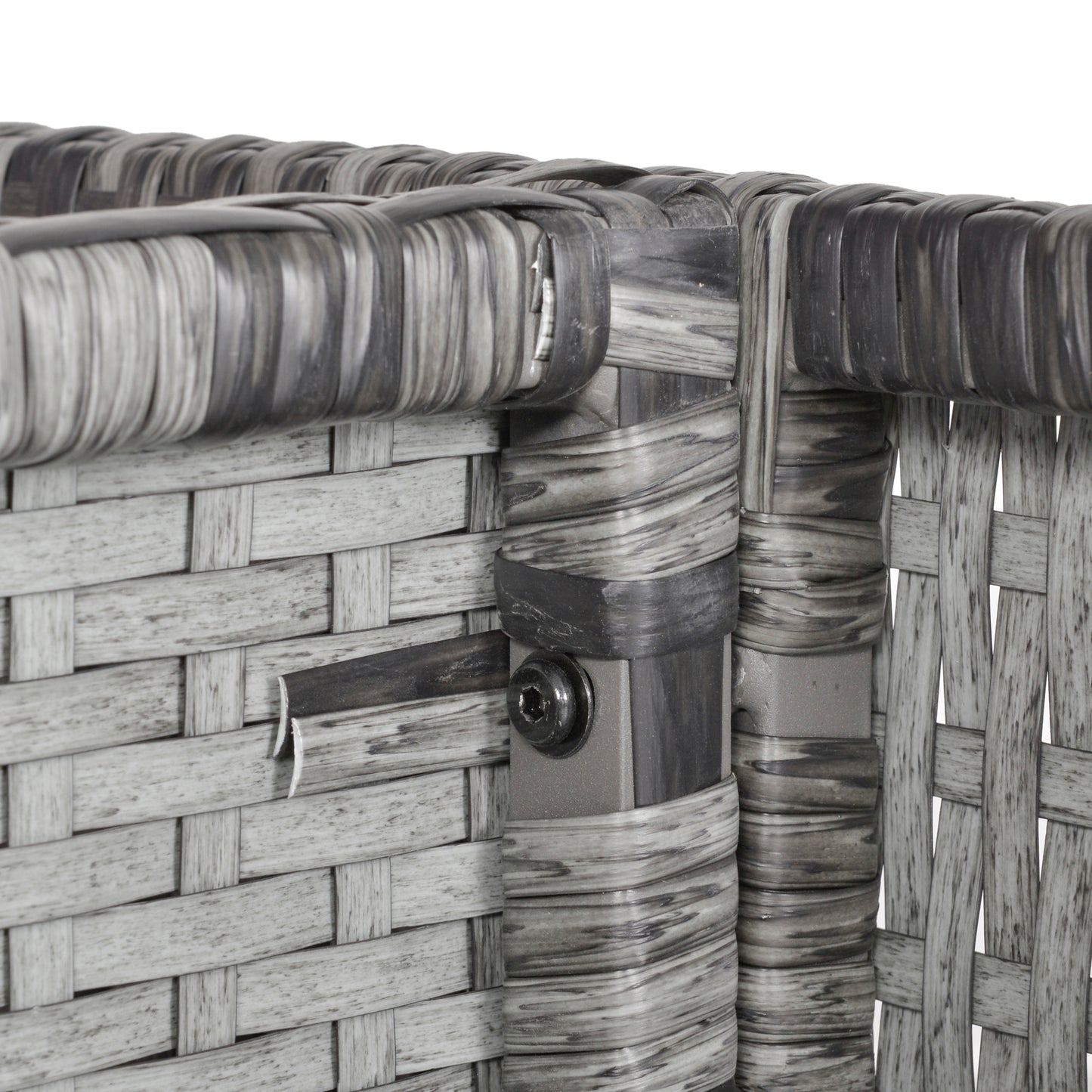 Outsunny 9 Pieces Rattan Dining Set Garden Furniture Cushion Seat Woven Rattan Grey