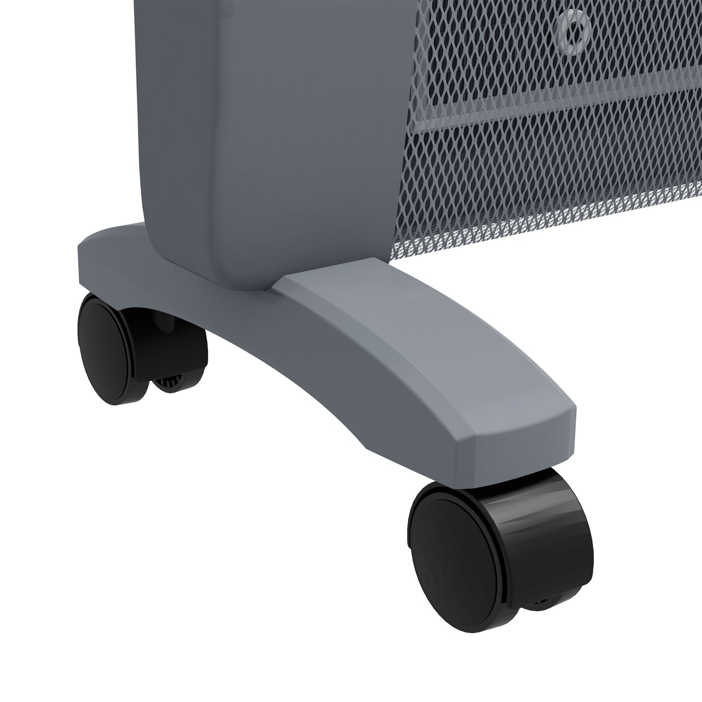 HOMCOM Mica Electric Space Heater, Portable Heater for Home with 2 Heat Settings Grey