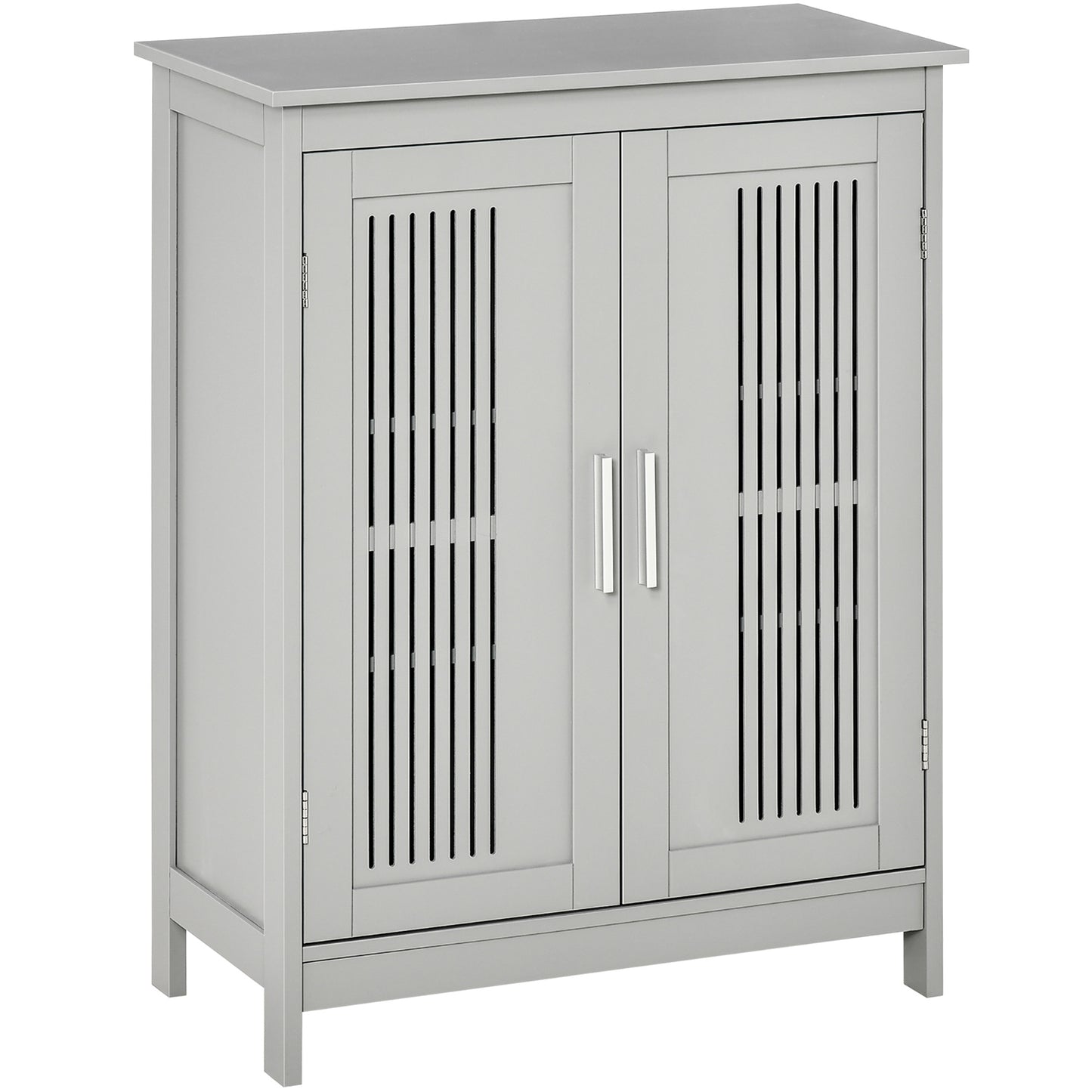 kleankin Modern Bathroom Floor Cabinet - Grey