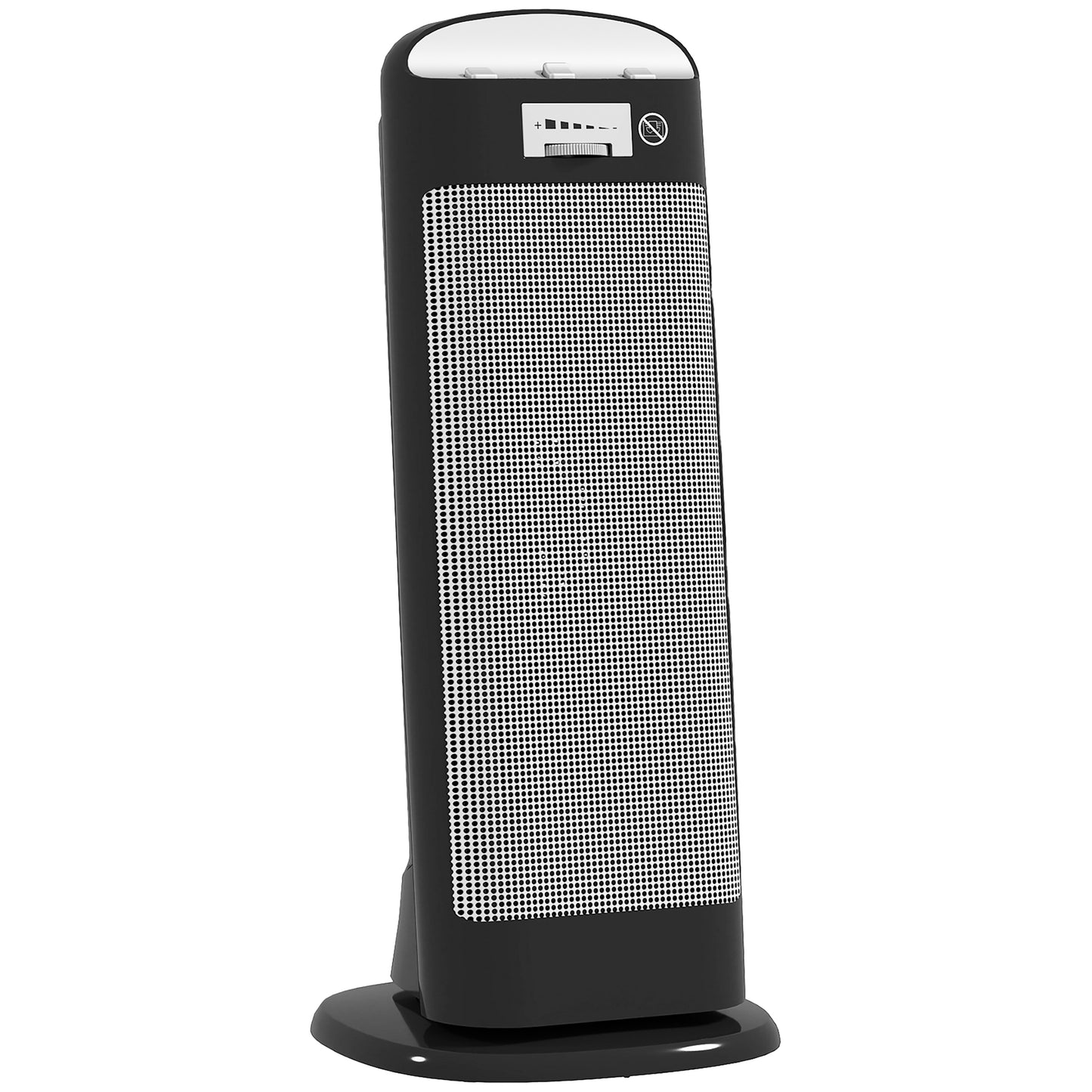 HOMCOM Ceramic Space Heater, 2000W Electric Fan, 4 Modes, Thermostat, 55° Oscillation, Tip-Over & Overheat Protection, for Bedroom/Office, Black