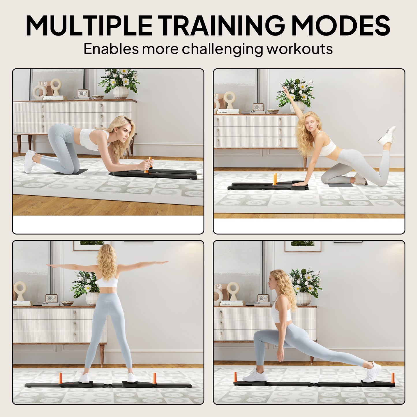 SPORTNOW Push Up Board Set of 2, Multifunctional Workout Equipment with Dual Glide Rails for Home Gym Set of 2