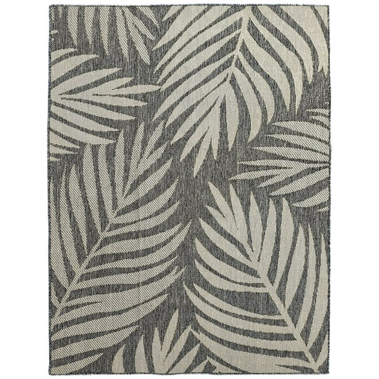 HOMCOM Indoor & Outdoor Rug, UV Resistant, Easy-Clean, Machine Washable, for Patio, Garden, Kitchen, Bathroom, Living Room, 230x160 cm, Grey